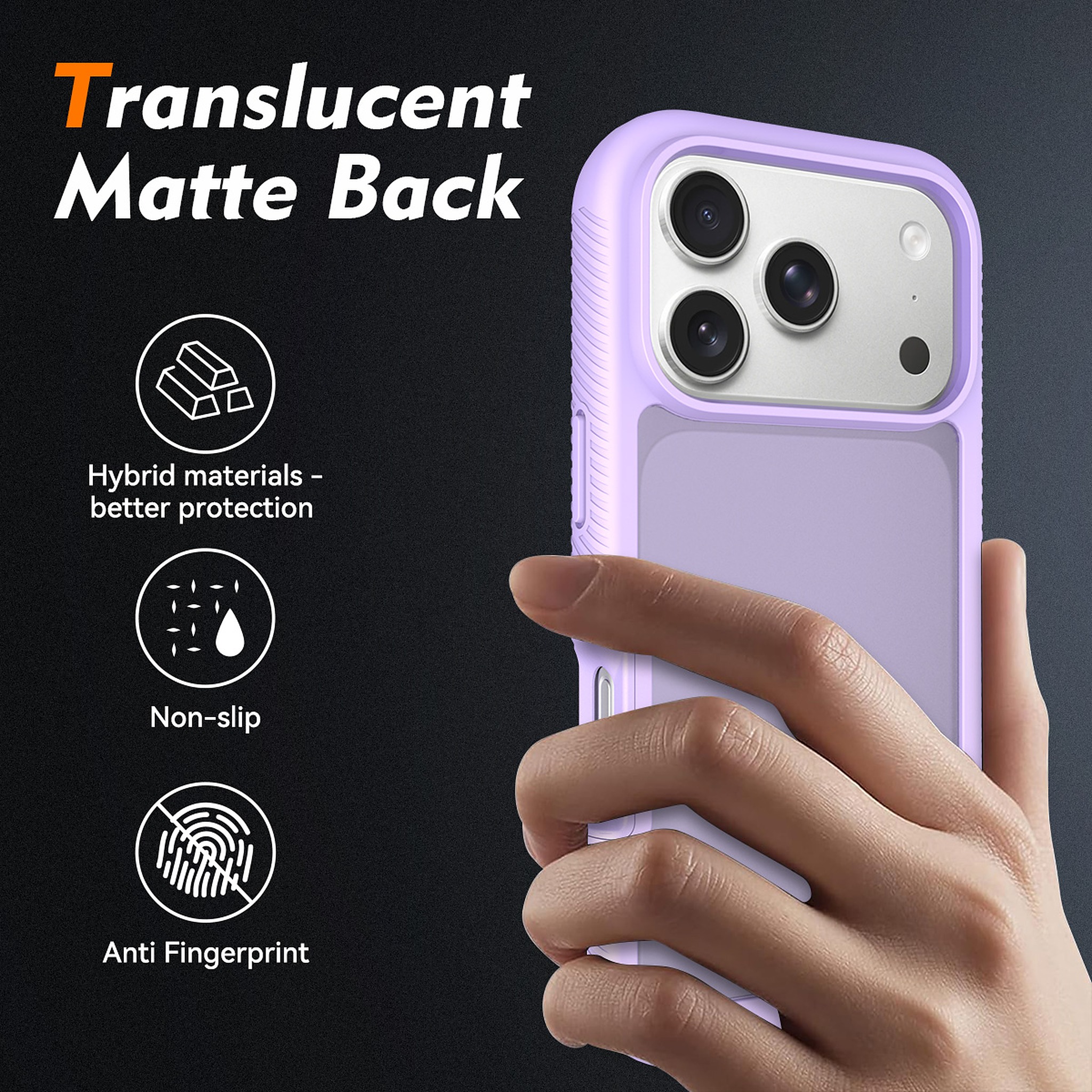 SendaFit Matte Starry Rugged Case for iPhone 17 Pro & 18 Pro detail 8