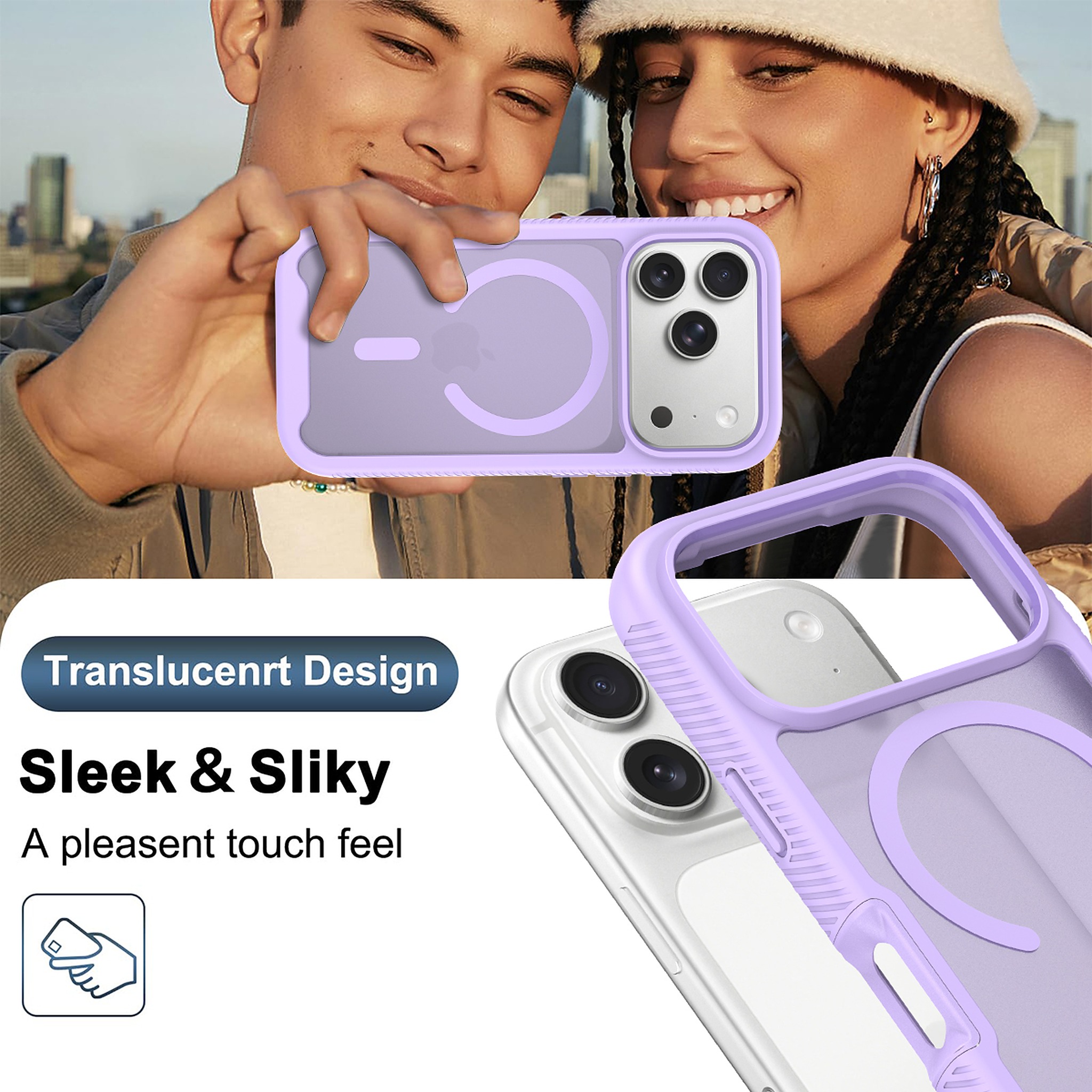 SendaFit Matte Starry Rugged MagSafe Case for iPhone 17 Pro & 18 Pro (with Screen Protector) detail 12