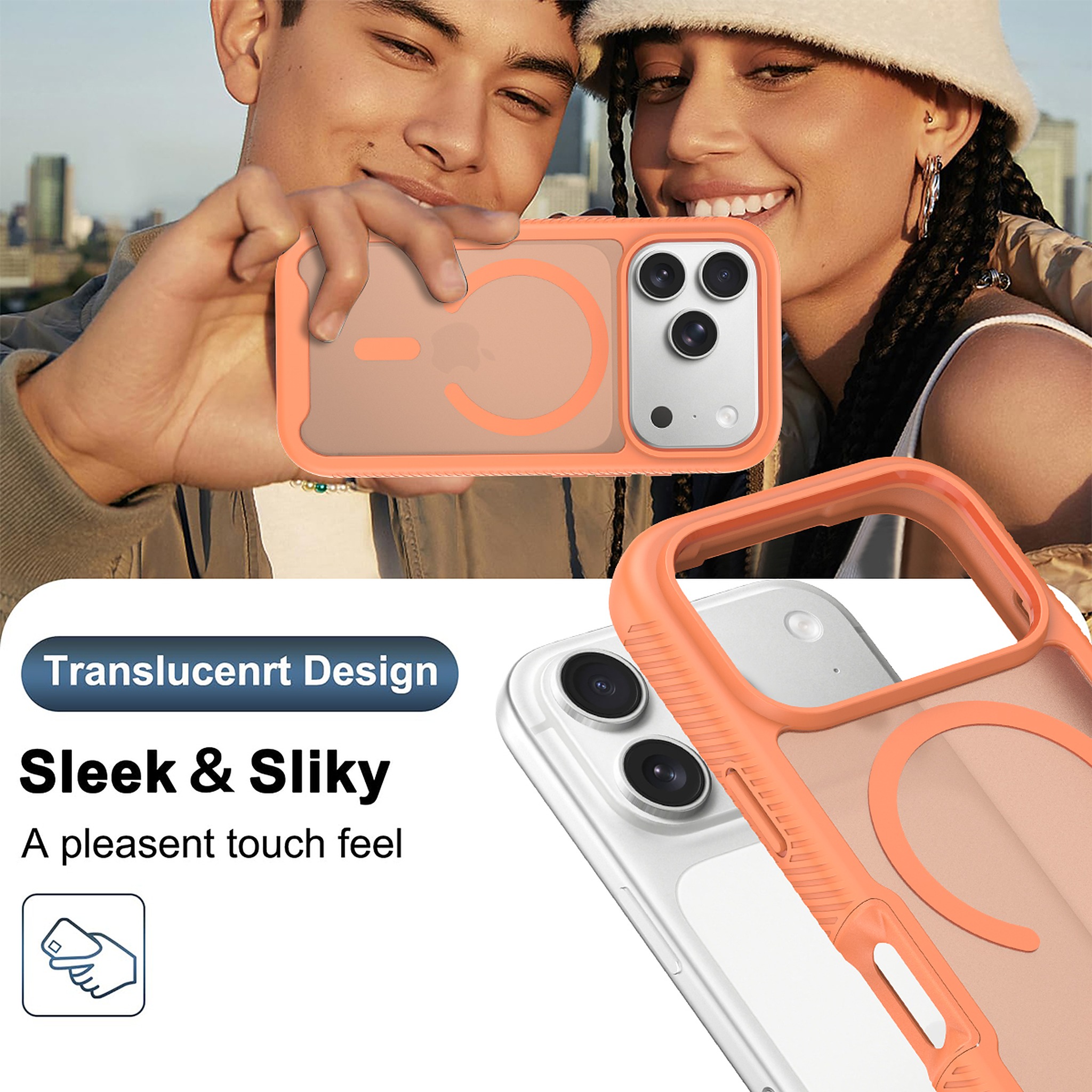 SendaFit Matte Starry Rugged MagSafe Case for iPhone 17 Pro & 18 Pro (with Screen Protector) detail 17