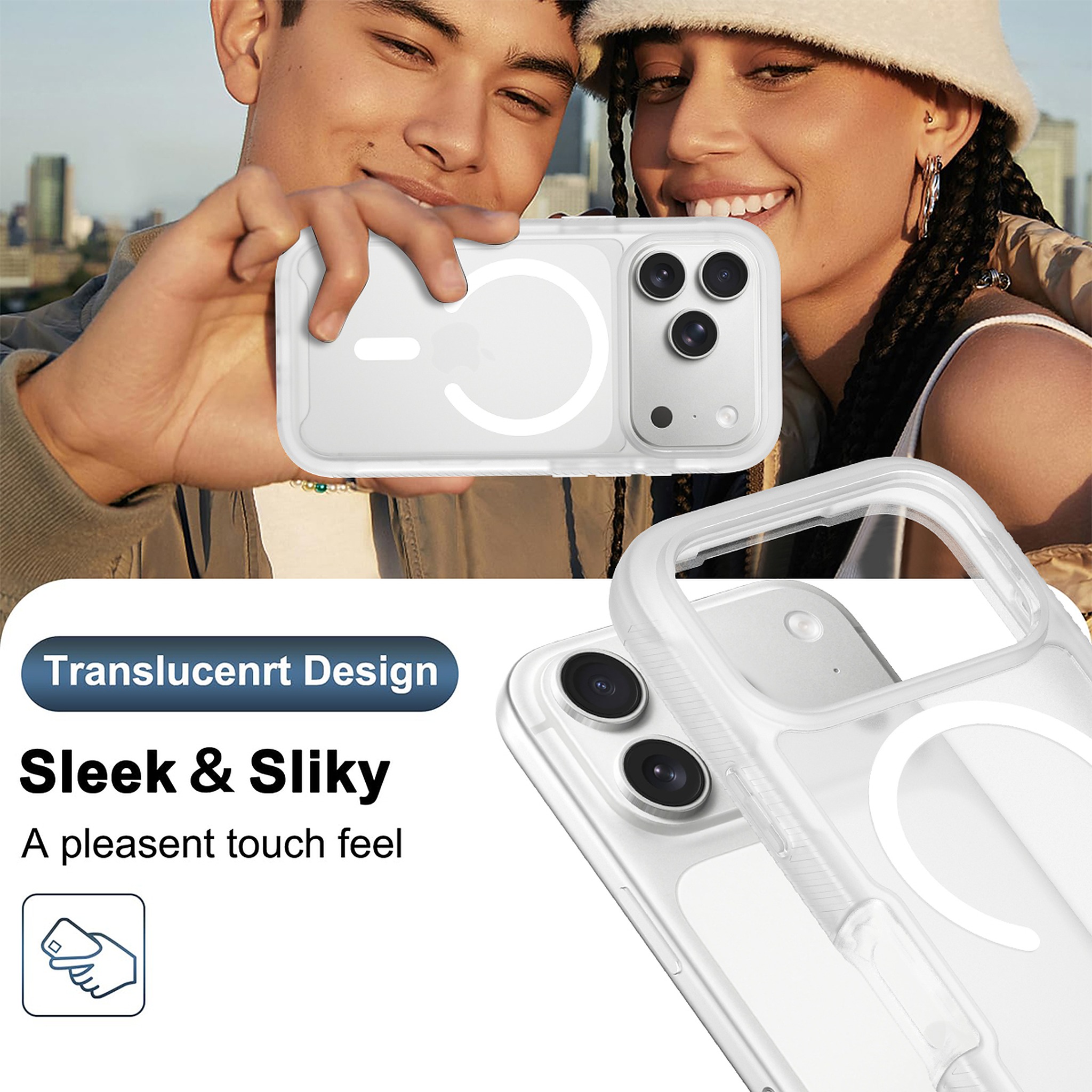 SendaFit Matte Starry Rugged MagSafe Case for iPhone 17 Pro & 18 Pro (with Screen Protector) detail 21