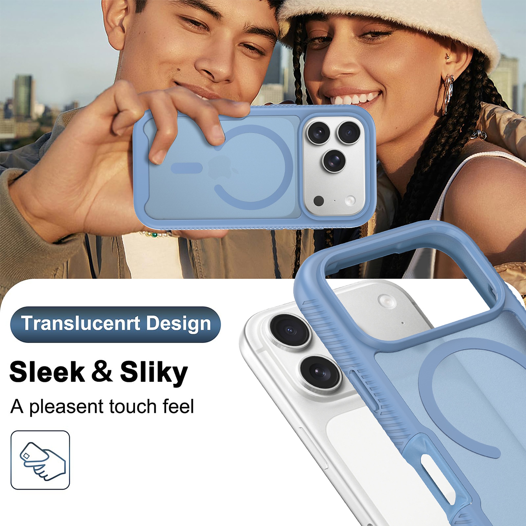 SendaFit Matte Starry Rugged MagSafe Case for iPhone 17 Pro & 18 Pro (with Screen Protector) detail 27