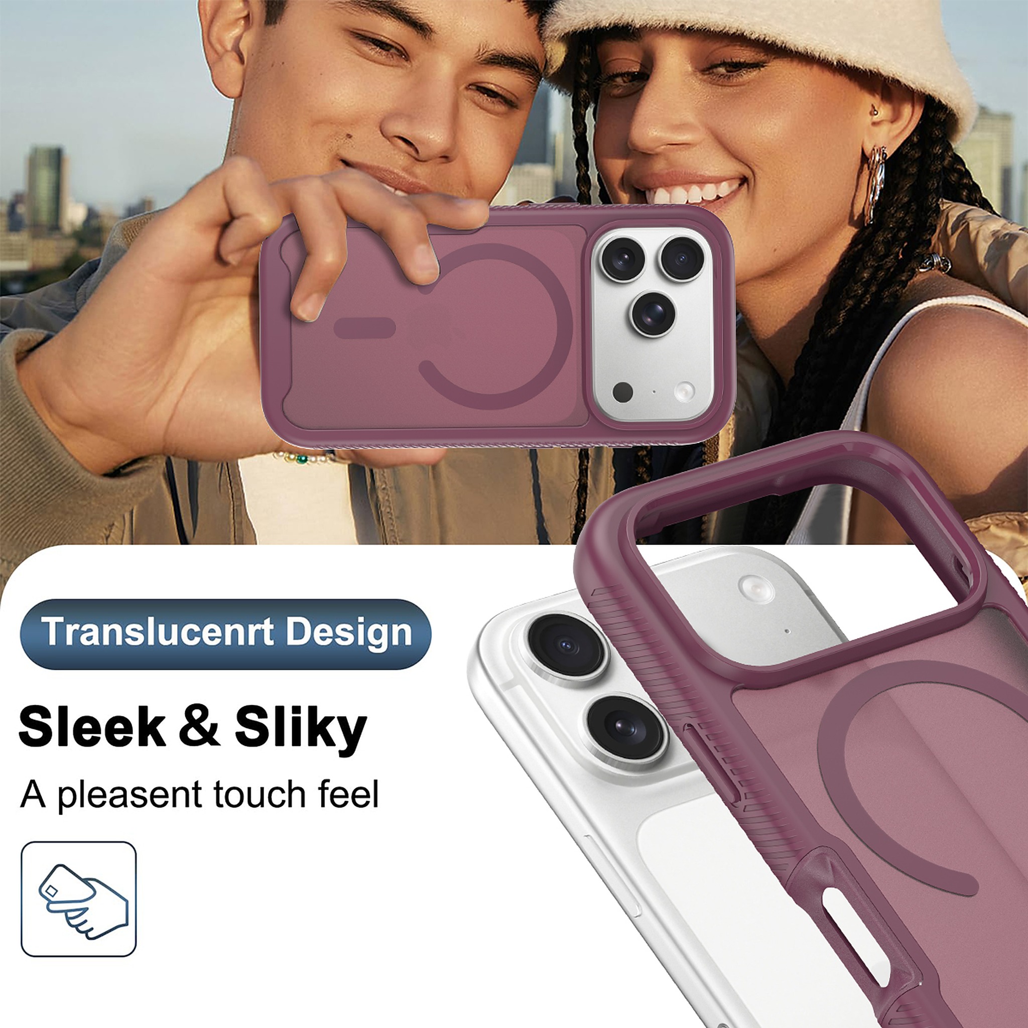 SendaFit Matte Starry Rugged MagSafe Case for iPhone 17 Pro & 18 Pro (with Screen Protector) detail 31