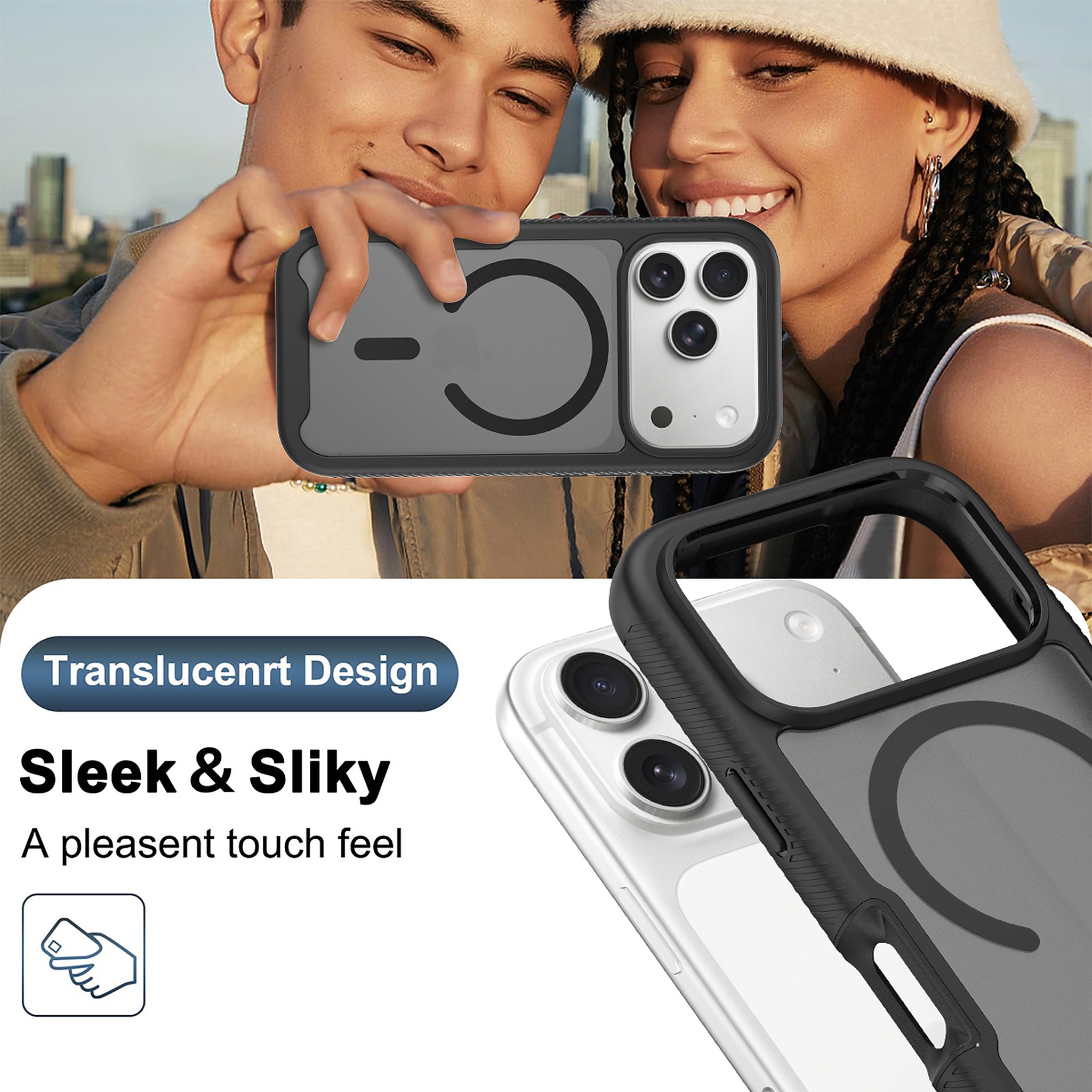SendaFit Matte Starry Rugged MagSafe Case for iPhone 17 Pro & 18 Pro (with Screen Protector) detail 32