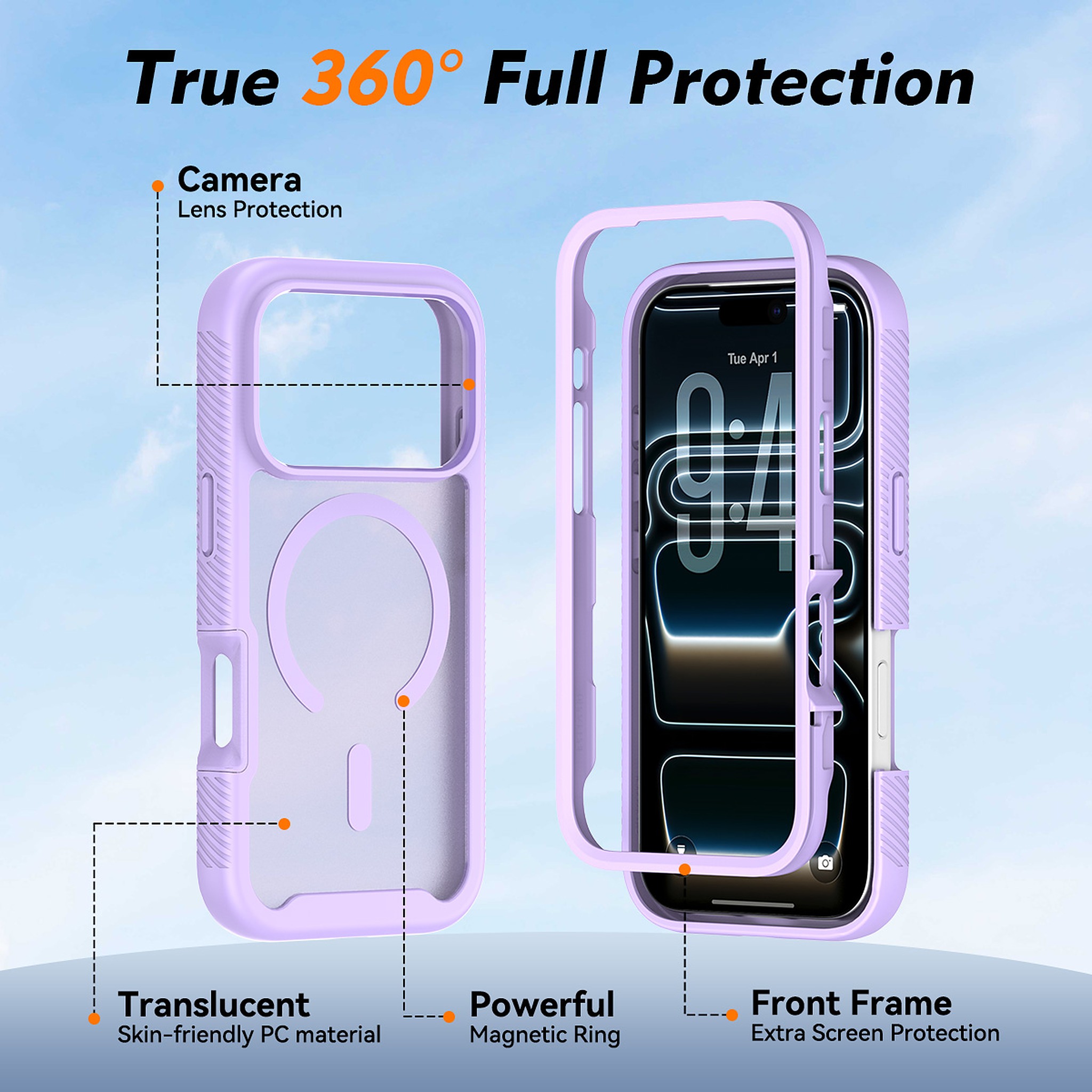 SendaFit Matte Starry Rugged MagSafe Case for iPhone 17 Pro & 18 Pro detail 3