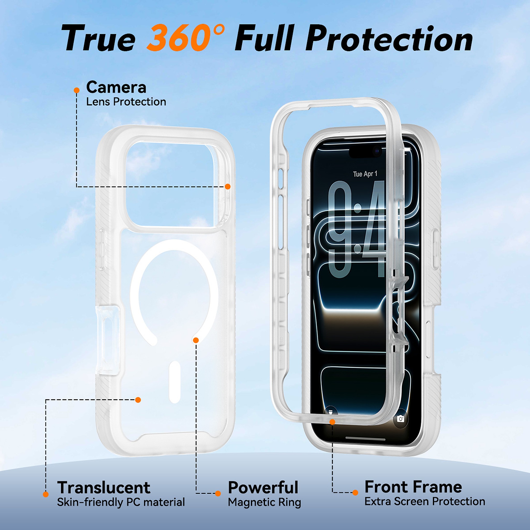 SendaFit Matte Starry Rugged MagSafe Case for iPhone 17 Pro & 18 Pro detail 5