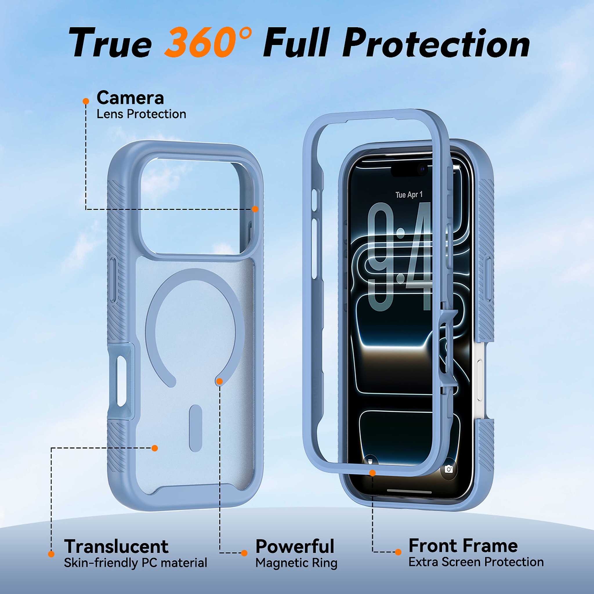 SendaFit Matte Starry Rugged MagSafe Case for iPhone 17 Pro & 18 Pro detail 8