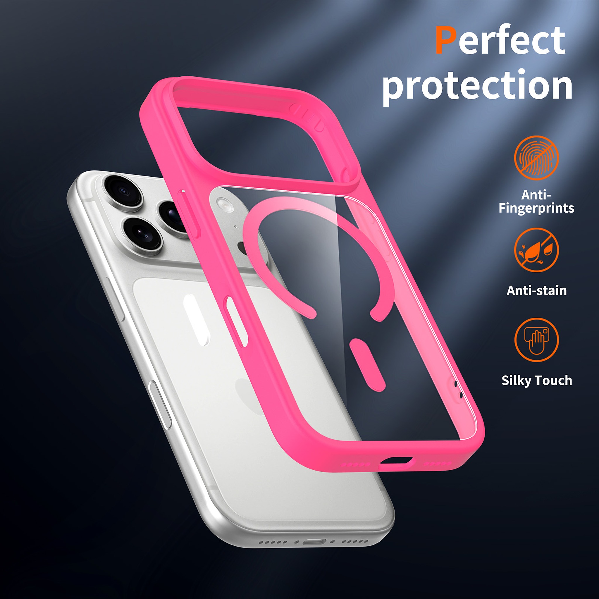 SendaFit Clear Two-in-One Touch Camera-Button MagSafe Case for iPhone 17 Pro & 18 Pro detail 10
