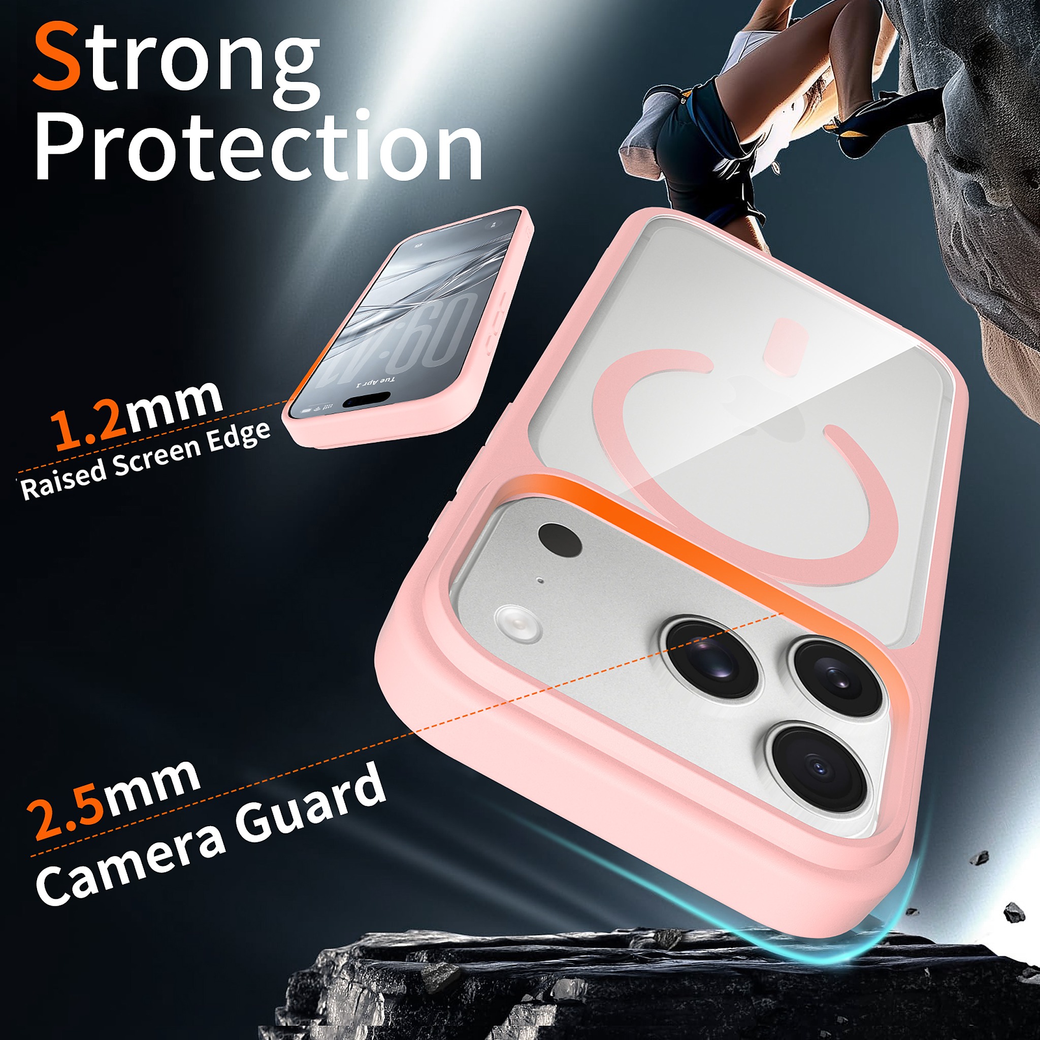 SendaFit Clear Two-in-One Touch Camera-Button MagSafe Case for iPhone 17 Pro & 18 Pro detail 13