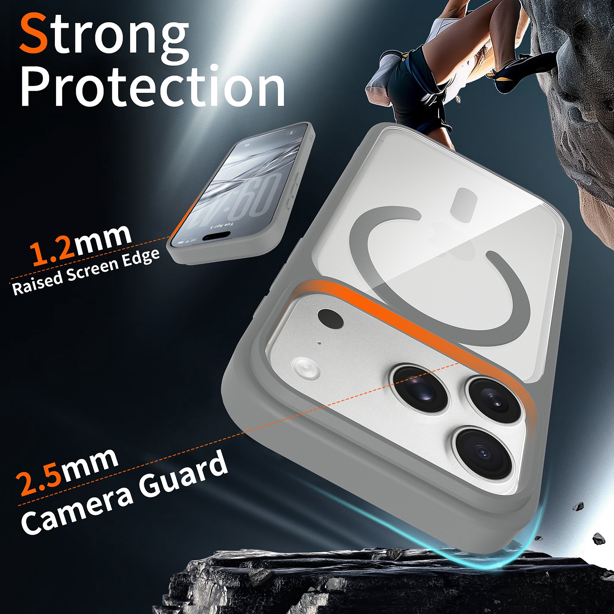 SendaFit Clear Two-in-One Touch Camera-Button MagSafe Case for iPhone 17 Pro & 18 Pro detail 20