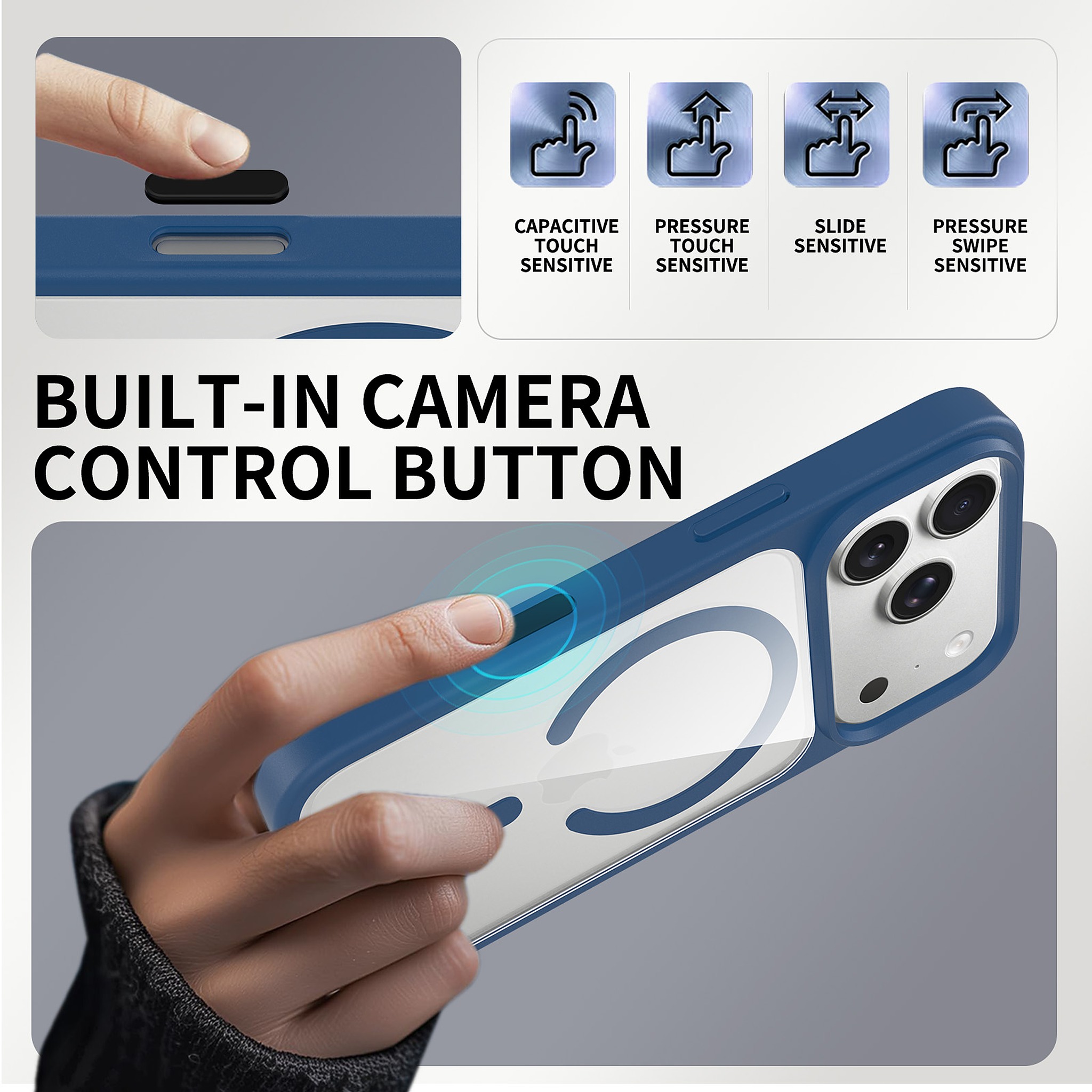 SendaFit Clear Two-in-One Touch Camera-Button MagSafe Case for iPhone 17 Pro & 18 Pro detail 33
