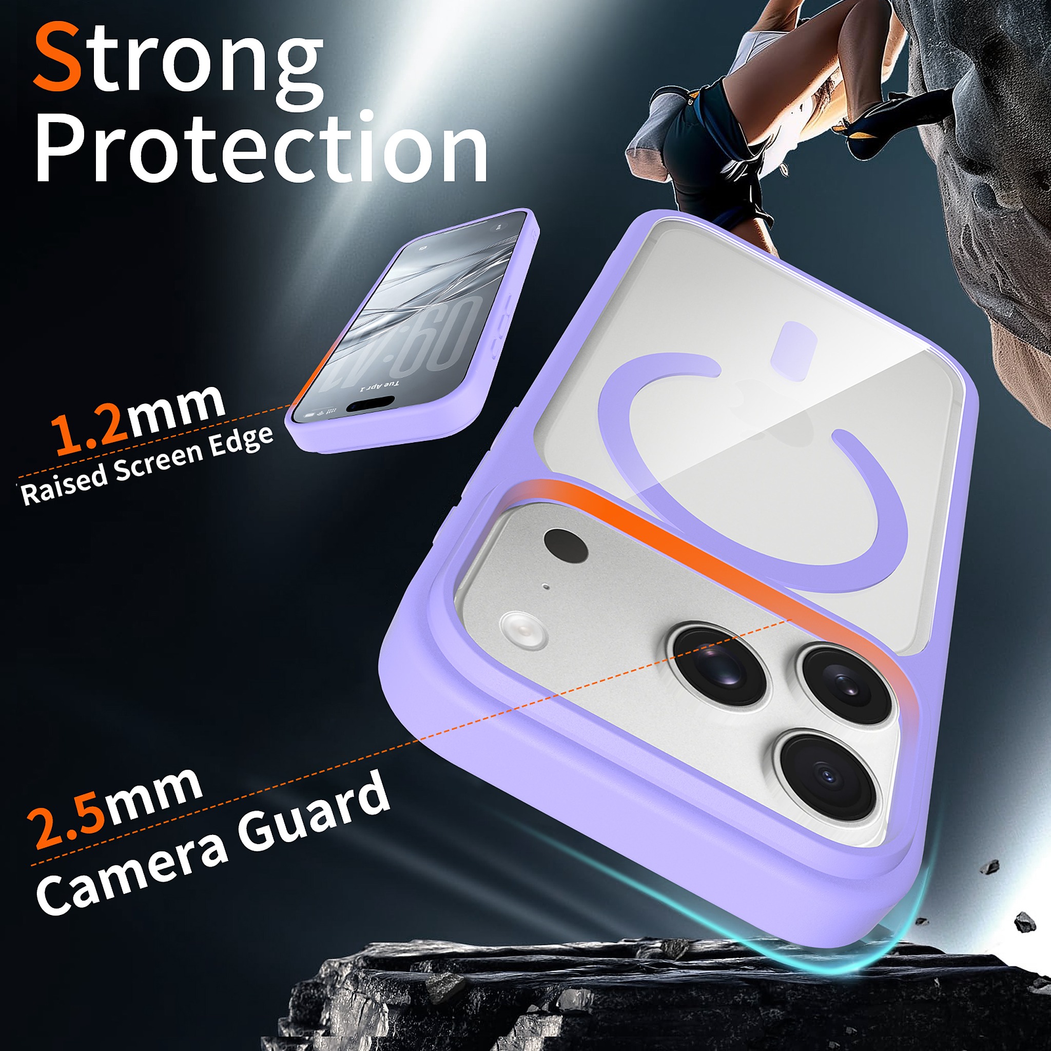 SendaFit Clear Two-in-One Touch Camera-Button MagSafe Case for iPhone 17 Pro & 18 Pro detail 34