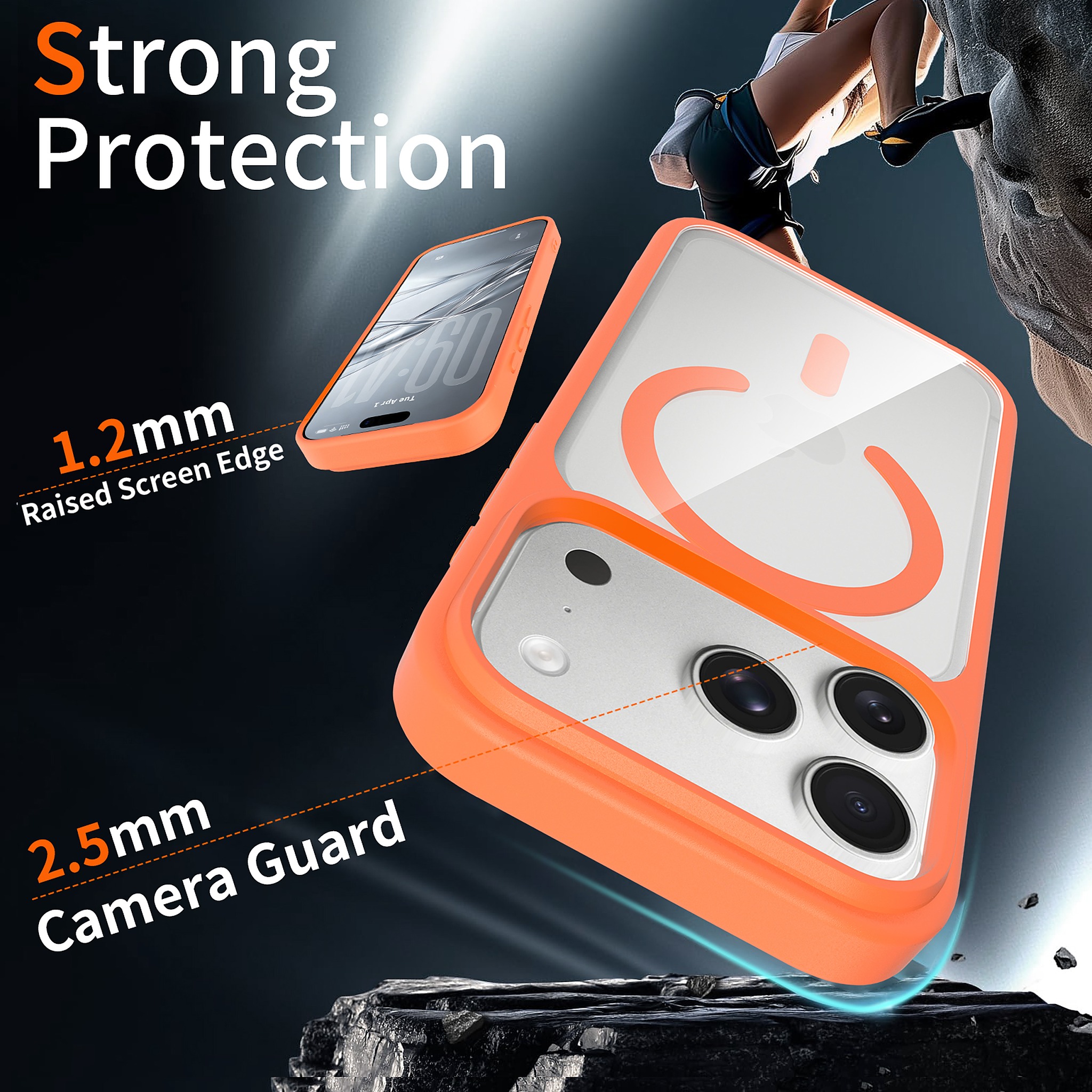 SendaFit Clear Two-in-One Touch Camera-Button MagSafe Case for iPhone 17 Pro & 18 Pro detail 41