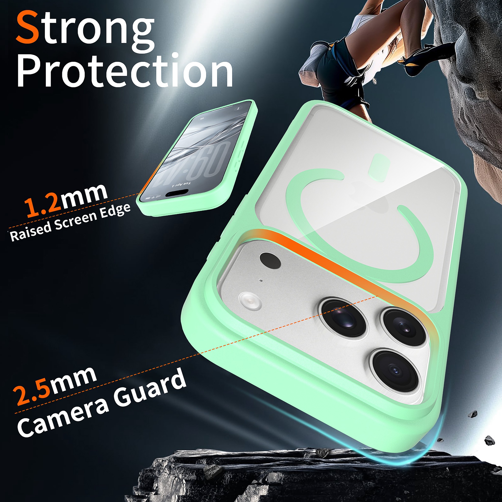 SendaFit Clear Two-in-One Touch Camera-Button MagSafe Case for iPhone 17 Pro & 18 Pro detail 54