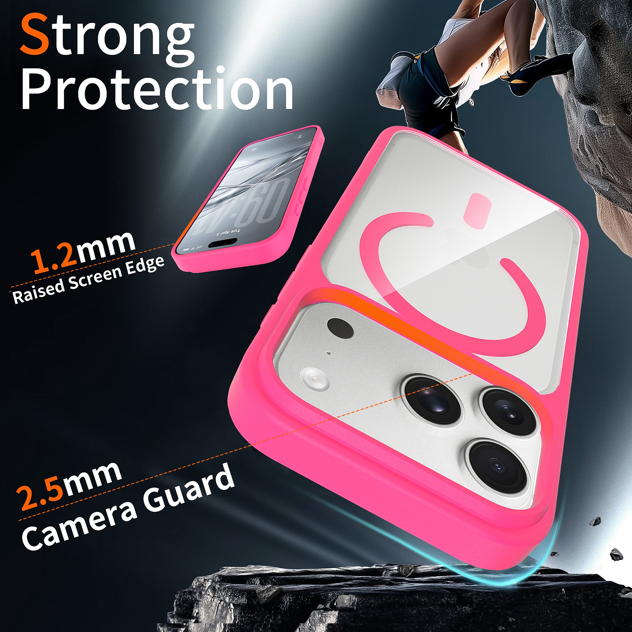 SendaFit Clear Two-in-One Touch Camera-Button MagSafe Case for iPhone 17 Pro & 18 Pro detail 7