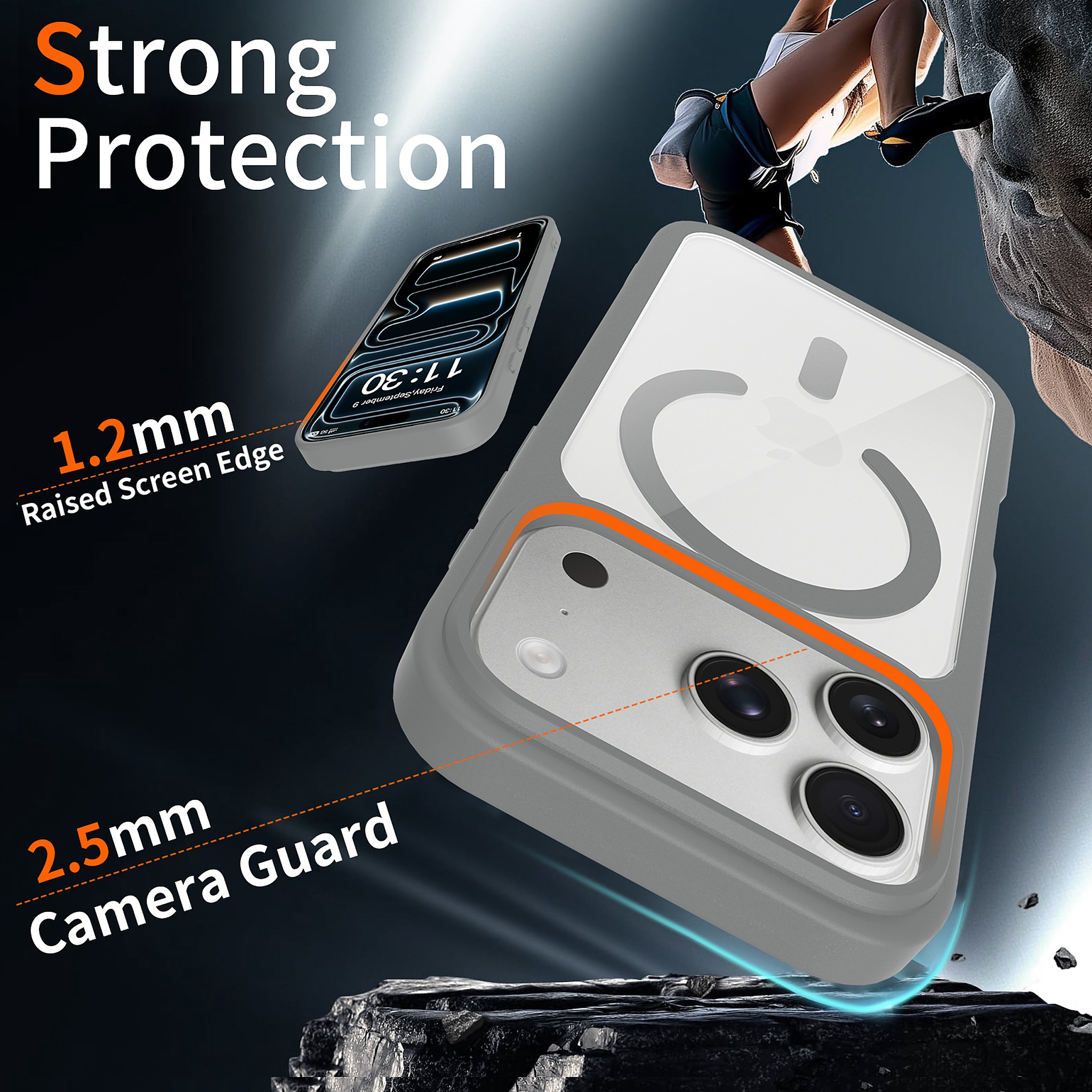 SendaFit Clear Two-in-One MagSafe Case for iPhone 17 Pro & 18 Pro detail 18