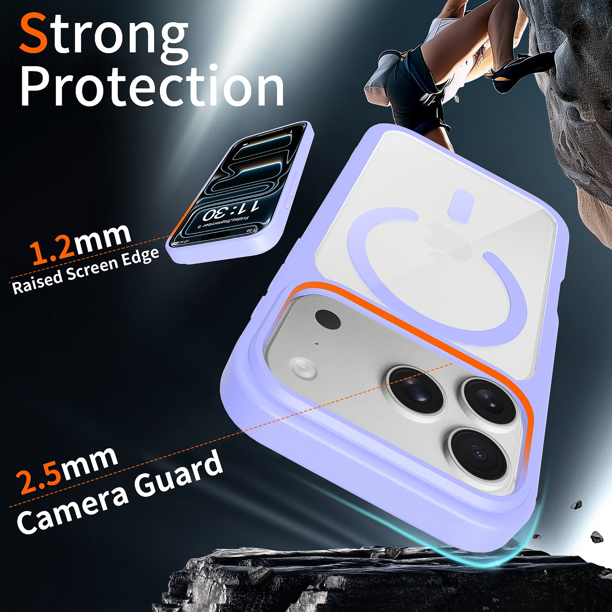SendaFit Clear Two-in-One MagSafe Case for iPhone 17 Pro & 18 Pro detail 4