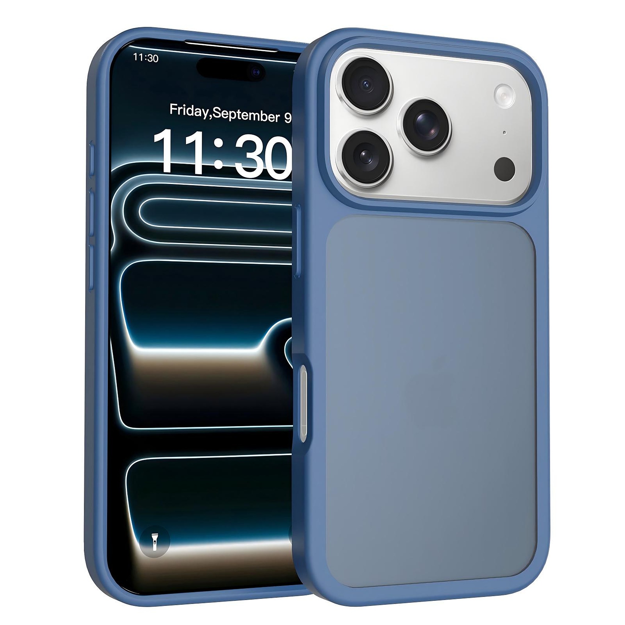 SendaFit Matte Skin-Feel Two-in-One Case for iPhone 18 Pro (Fits iPhone 17 Pro) - Royal Blue