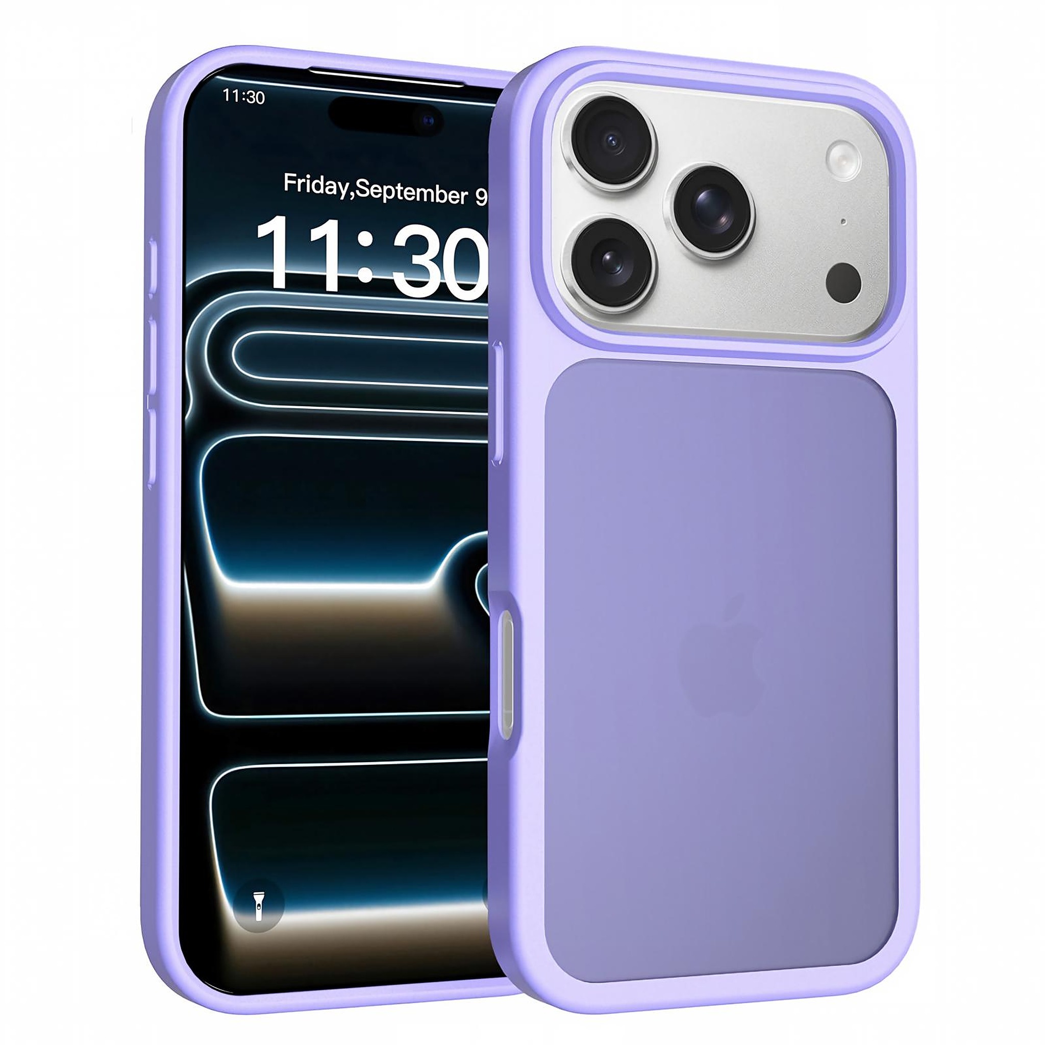 SendaFit Matte Skin-Feel Two-in-One Case for iPhone 18 Pro (Fits iPhone 17 Pro) - Light Purple