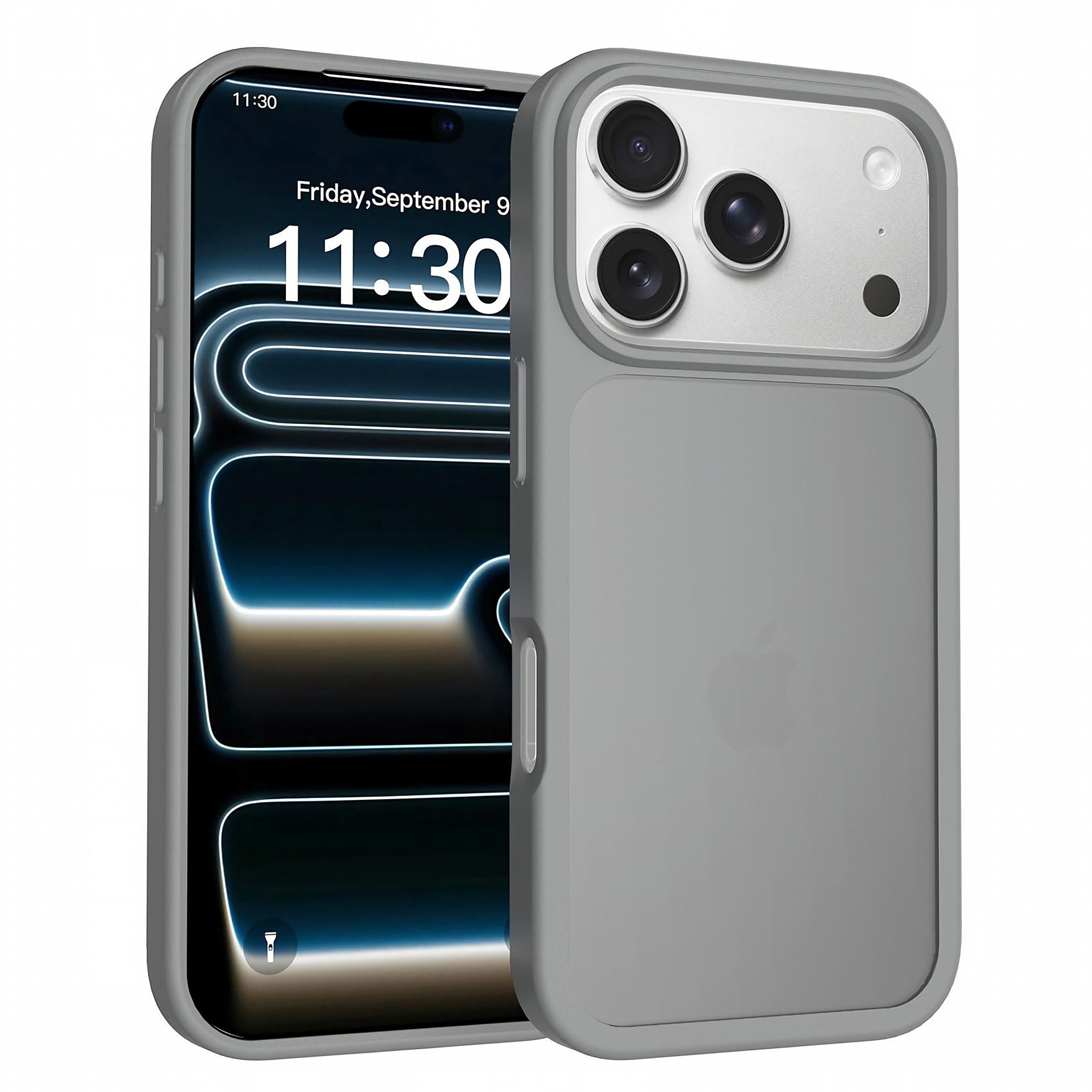 SendaFit Matte Skin-Feel Two-in-One Case for iPhone 18 Pro (Fits iPhone 17 Pro) - Dark Gray