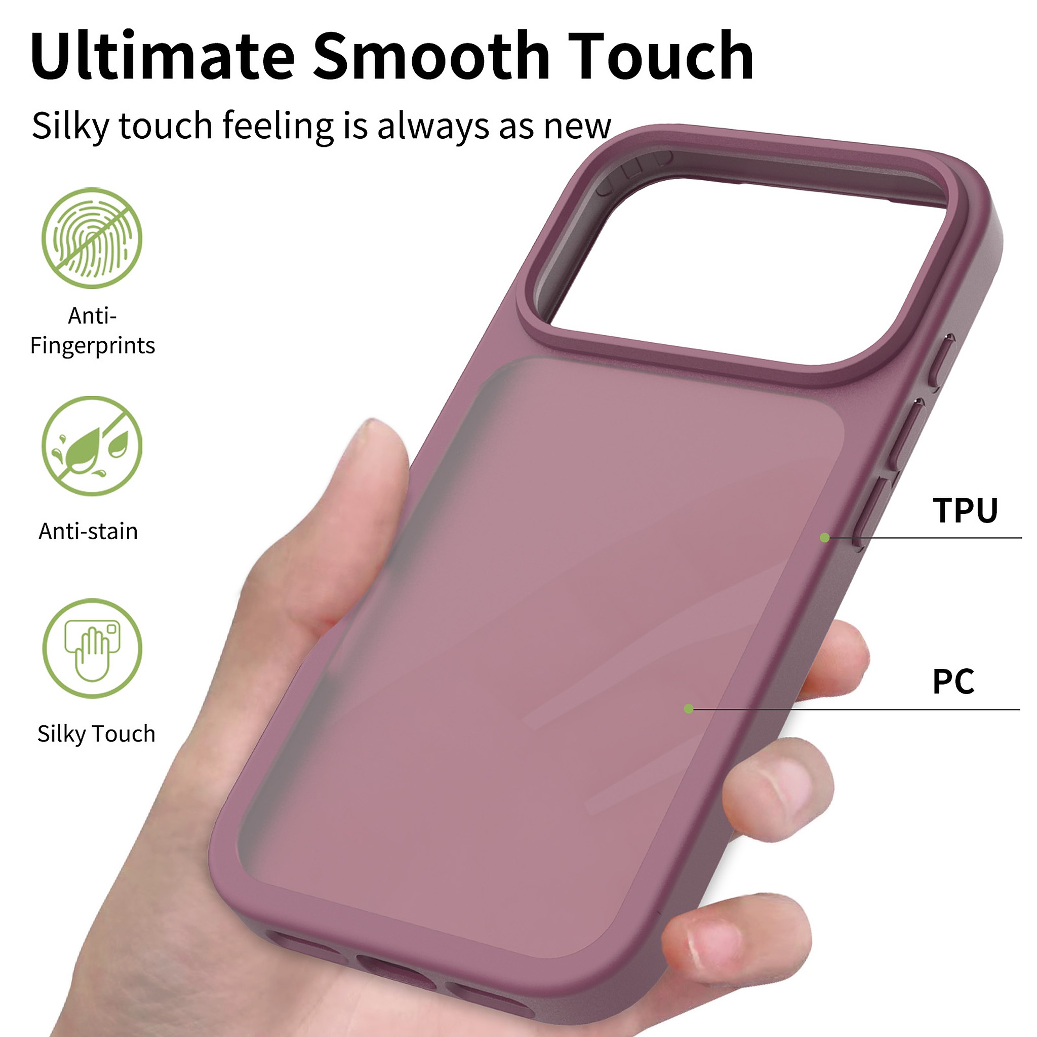 SendaFit Matte Skin-Feel Two-in-One Case for iPhone 17 Pro & 18 Pro detail 1