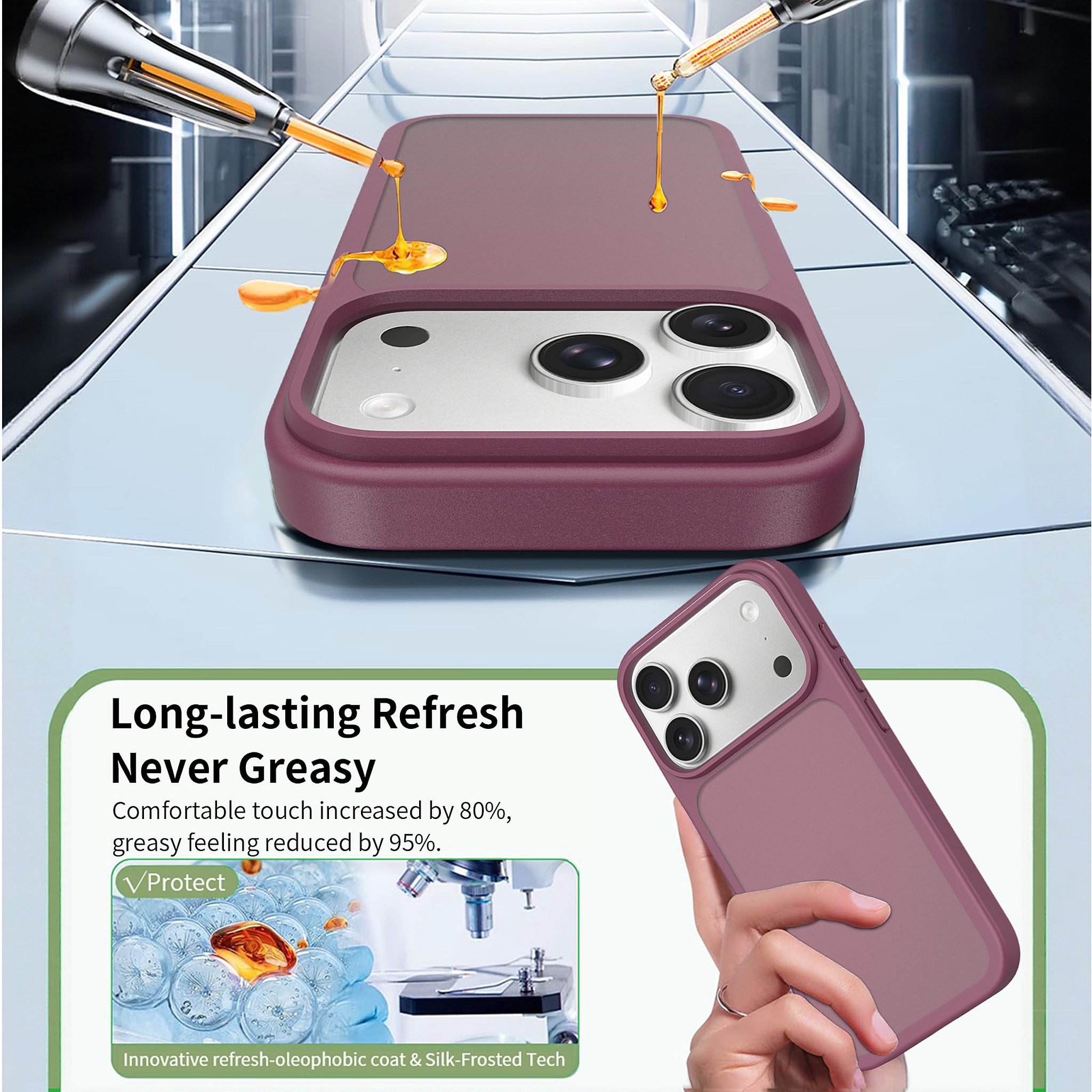 SendaFit Matte Skin-Feel Two-in-One Case for iPhone 17 Pro & 18 Pro detail 3