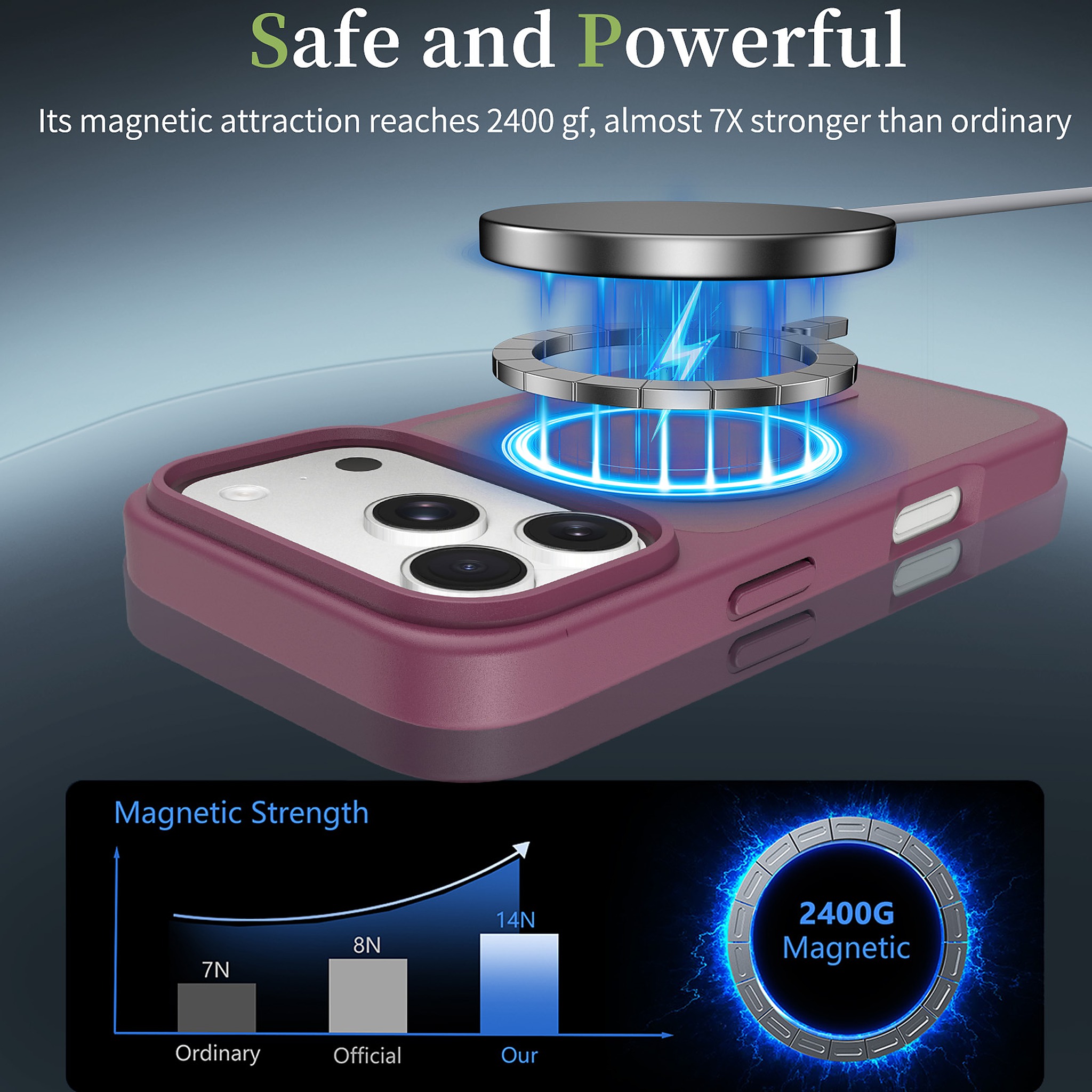 SendaFit Matte Skin-Feel Two-in-One MagSafe Case for iPhone 17 Pro & 18 Pro detail 4
