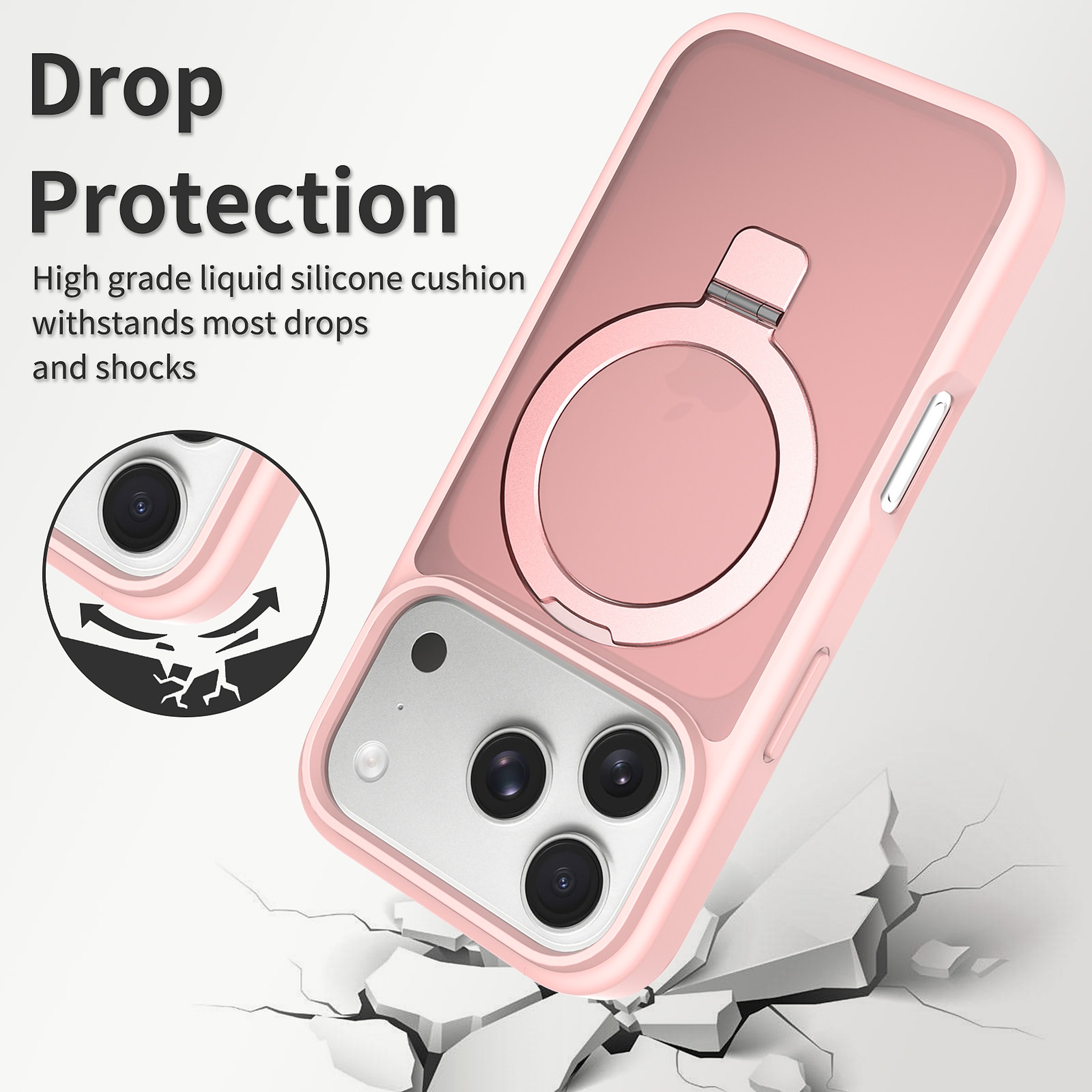 SendaFit Matte Skin-Feel Racket-Stand Case for iPhone 17 Pro & 18 Pro detail 13