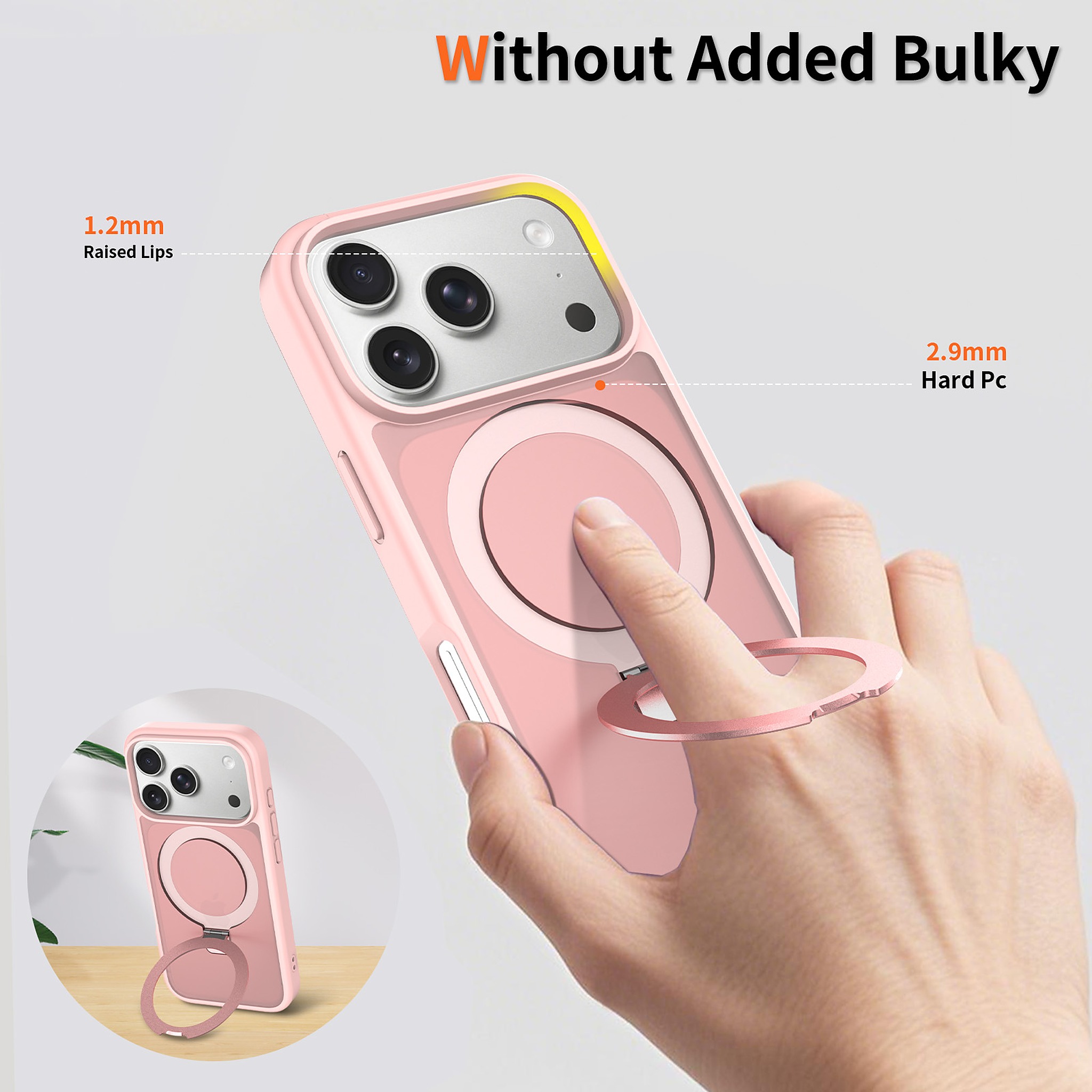 SendaFit Matte Skin-Feel Racket-Stand Case for iPhone 17 Pro & 18 Pro detail 16