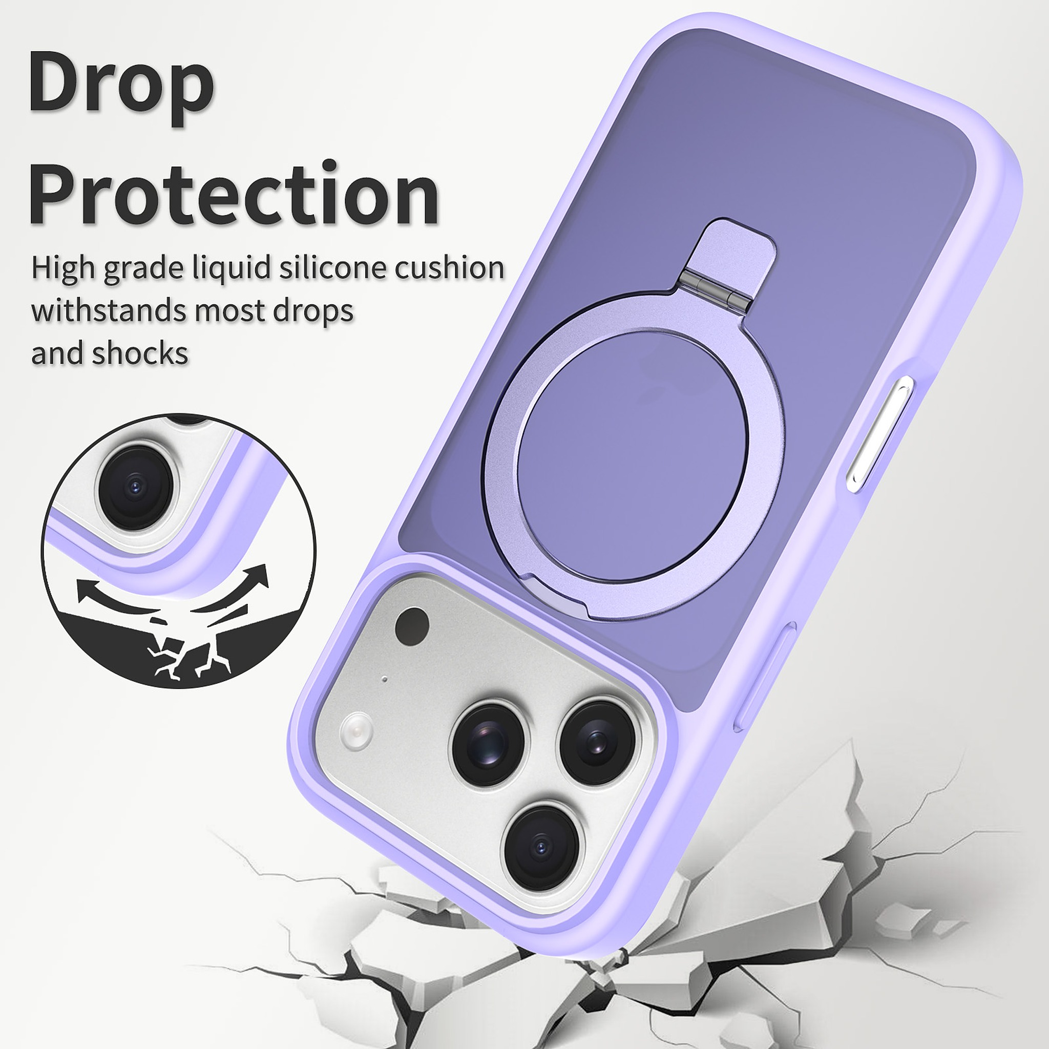 SendaFit Matte Skin-Feel Racket-Stand Case for iPhone 17 Pro & 18 Pro detail 17