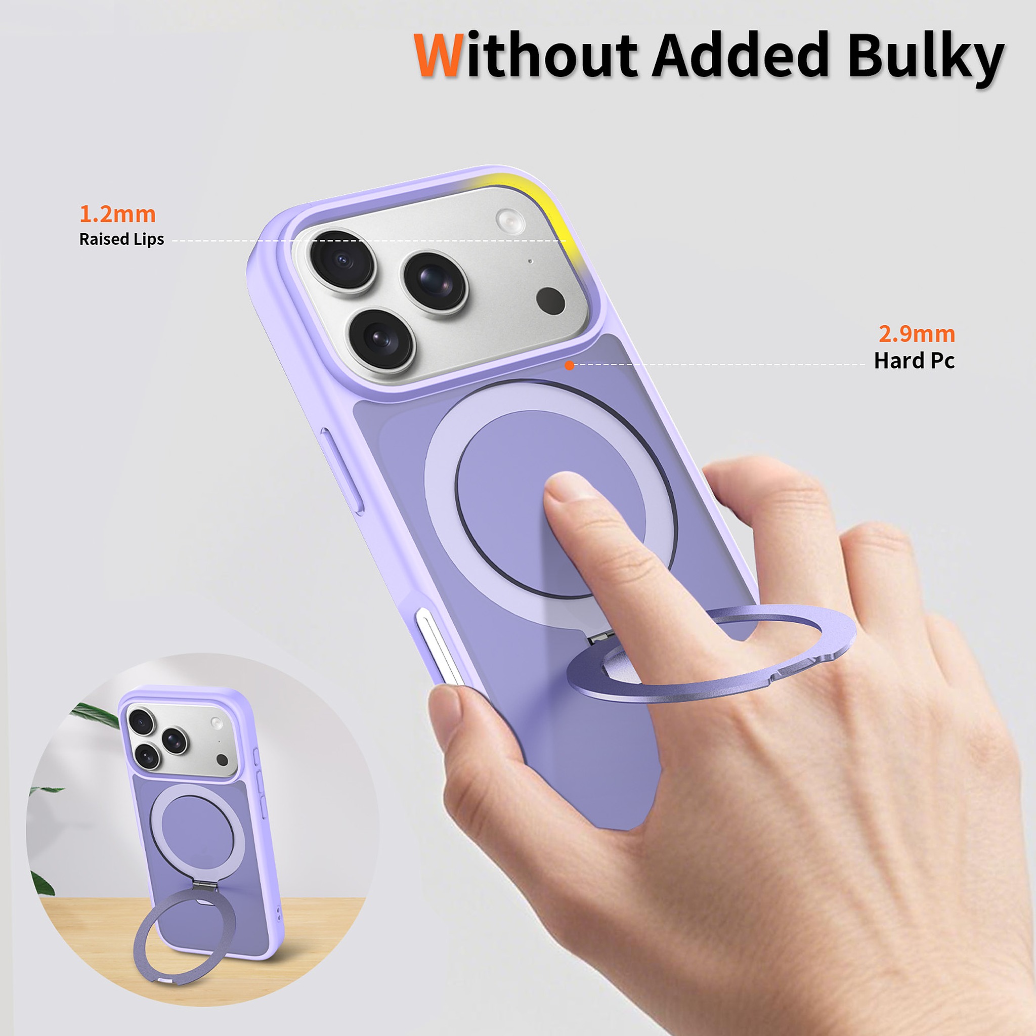 SendaFit Matte Skin-Feel Racket-Stand Case for iPhone 17 Pro & 18 Pro detail 20
