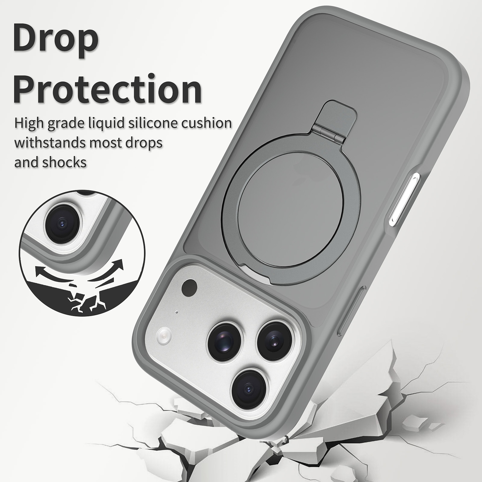 SendaFit Matte Skin-Feel Racket-Stand Case for iPhone 17 Pro & 18 Pro detail 21