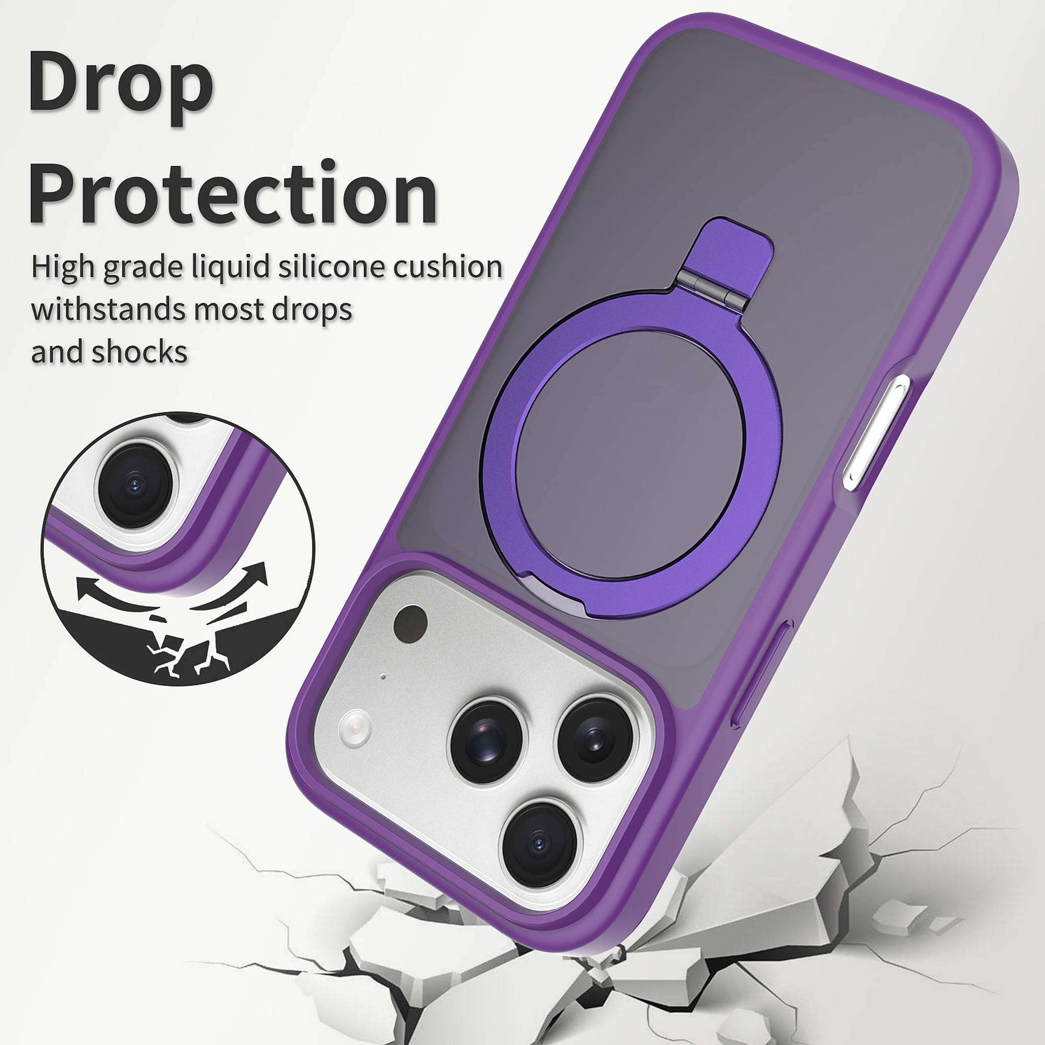 SendaFit Matte Skin-Feel Racket-Stand Case for iPhone 17 Pro & 18 Pro detail 25