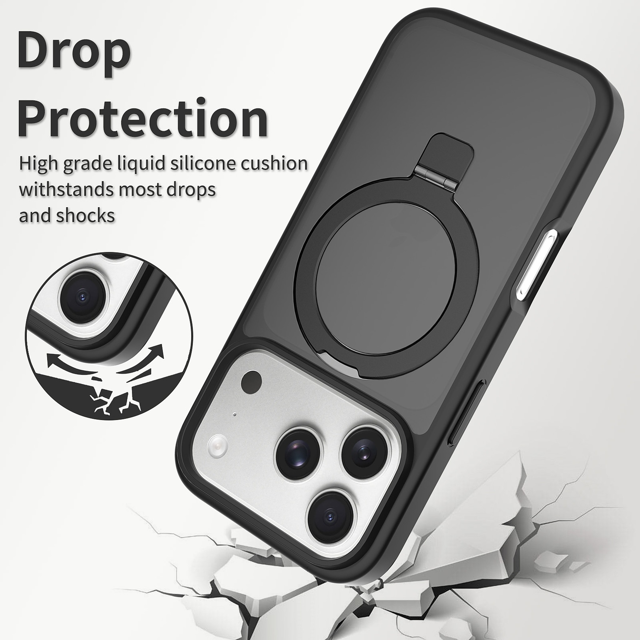 SendaFit Matte Skin-Feel Racket-Stand Case for iPhone 17 Pro & 18 Pro detail 29
