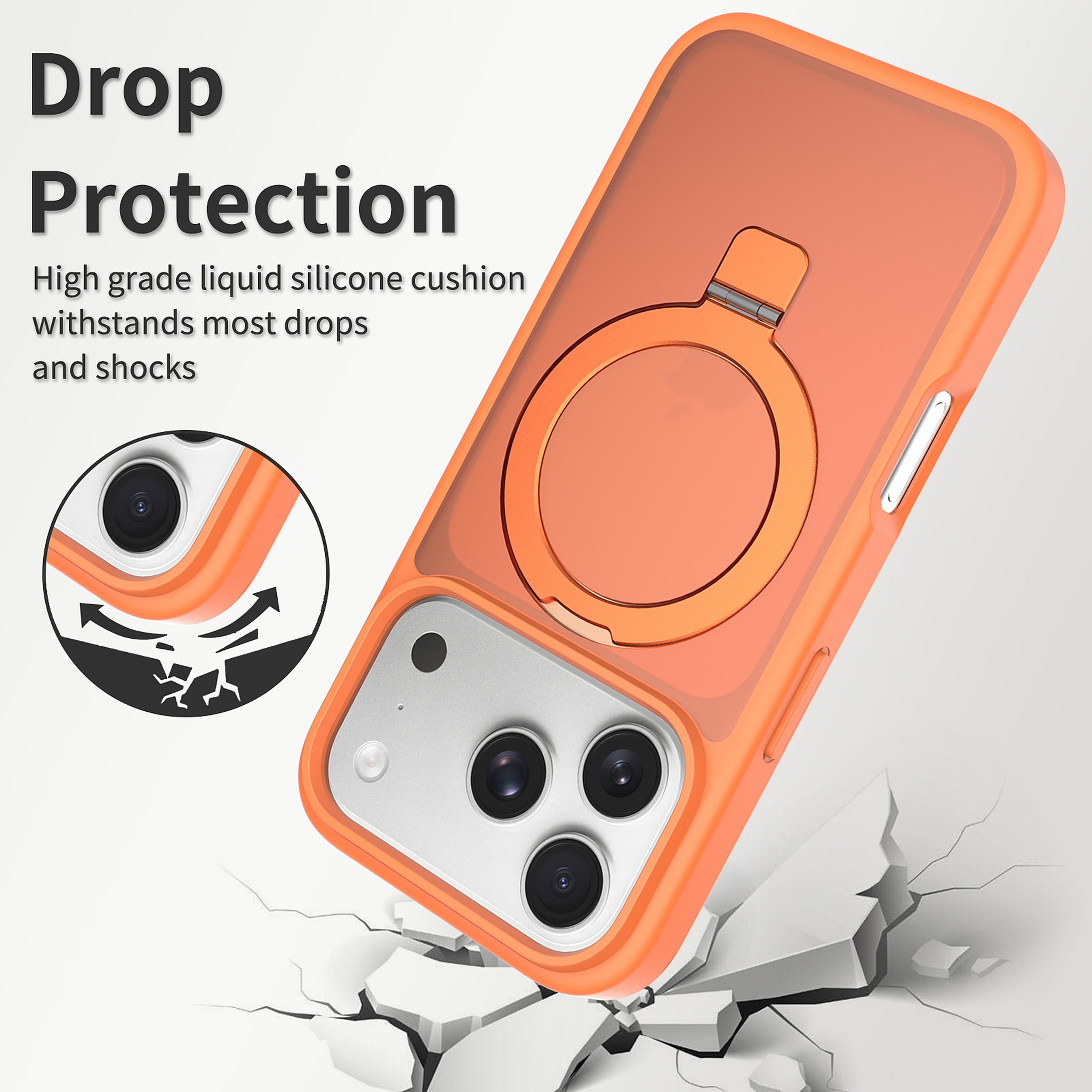 SendaFit Matte Skin-Feel Racket-Stand Case for iPhone 17 Pro & 18 Pro detail 9