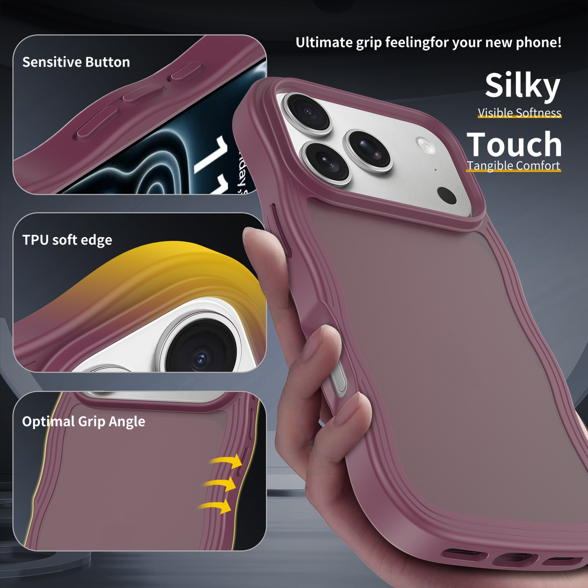 SendaFit Wavy Matte Two-in-One Case for iPhone 17 Pro & 18 Pro (041 Batch) detail 5