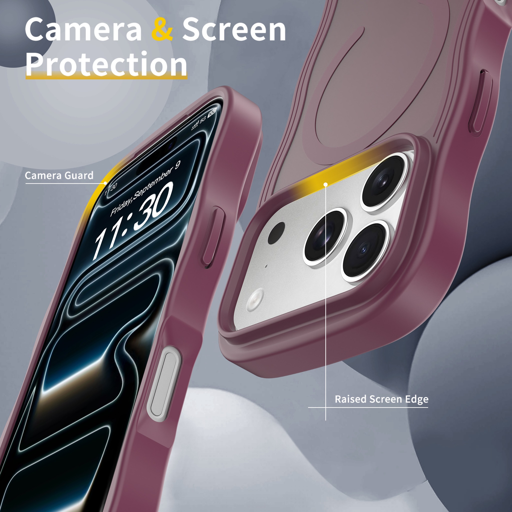 SendaFit Wavy Matte Two-in-One MagSafe Case for iPhone 17 Pro & 18 Pro (042 Batch) detail 13