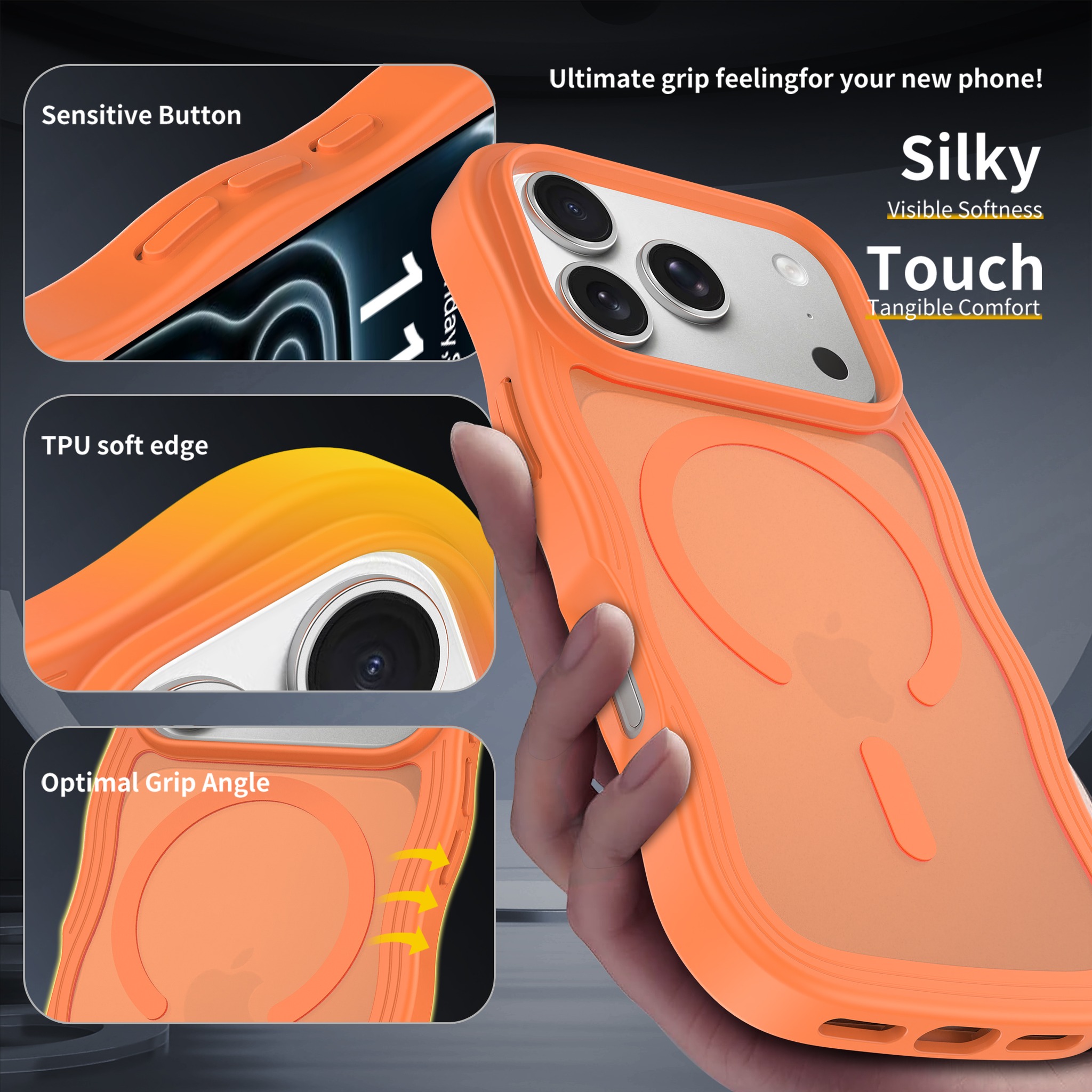 SendaFit Wavy Matte Two-in-One MagSafe Case for iPhone 17 Pro & 18 Pro (042 Batch) detail 4