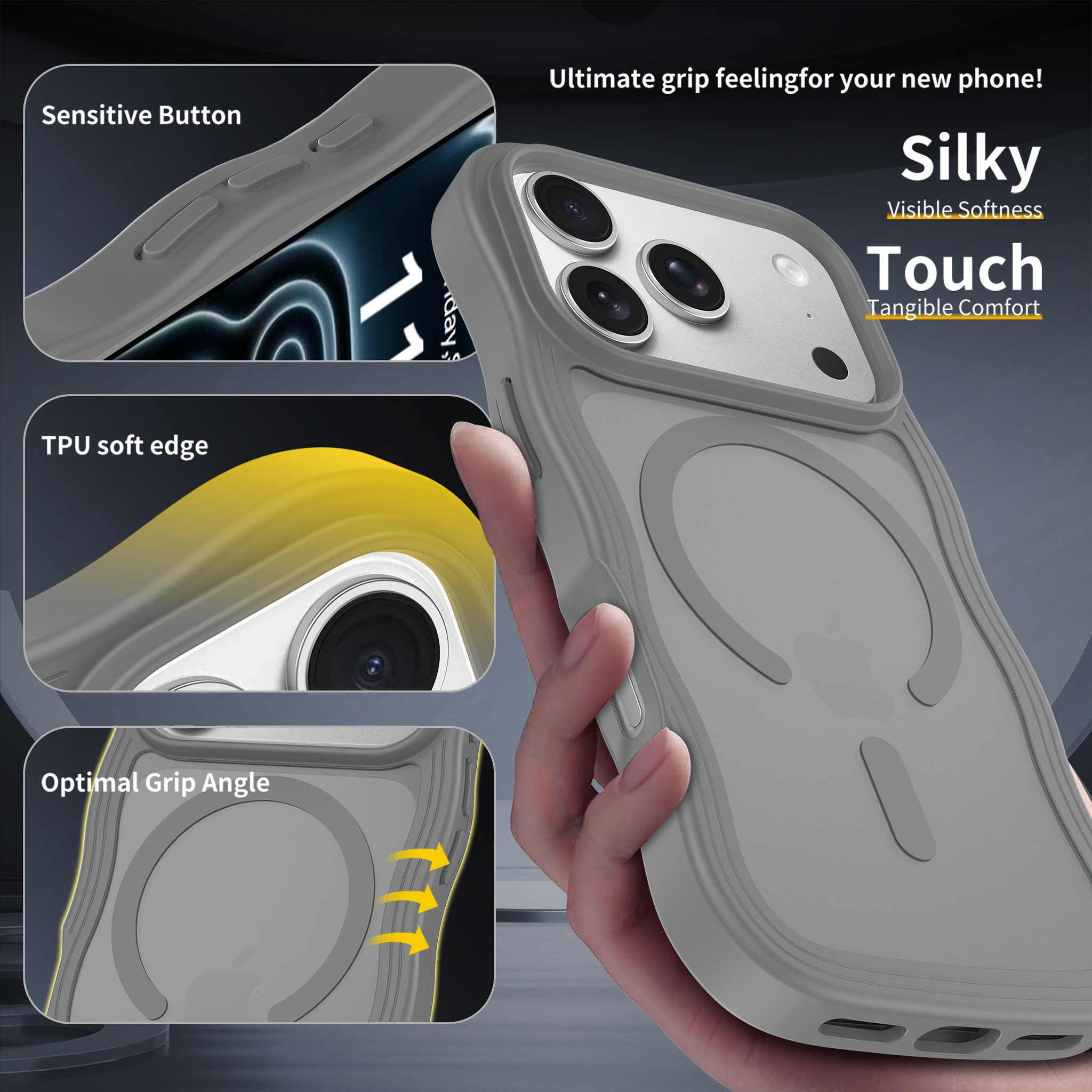 SendaFit Wavy Matte Two-in-One MagSafe Case for iPhone 17 Pro & 18 Pro (042 Batch) detail 7