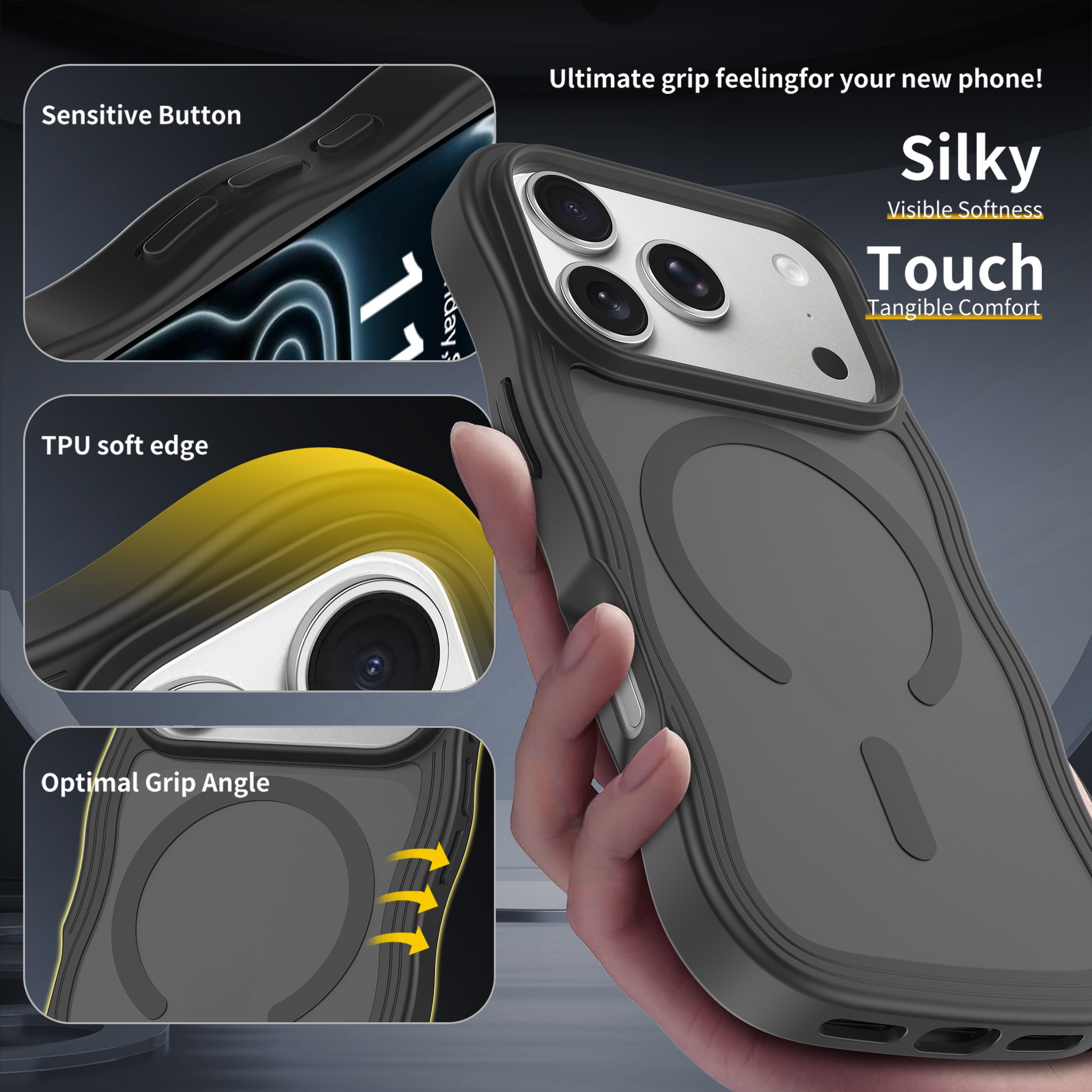 SendaFit Wavy Matte Two-in-One MagSafe Case for iPhone 17 Pro & 18 Pro (042 Batch) detail 8