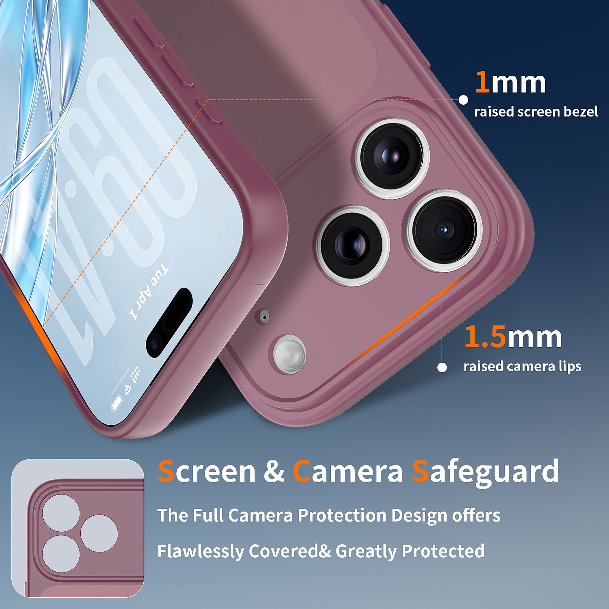 SendaFit Precise-Cutout Matte Skin-Feel Case for iPhone 18 Pro detail 9