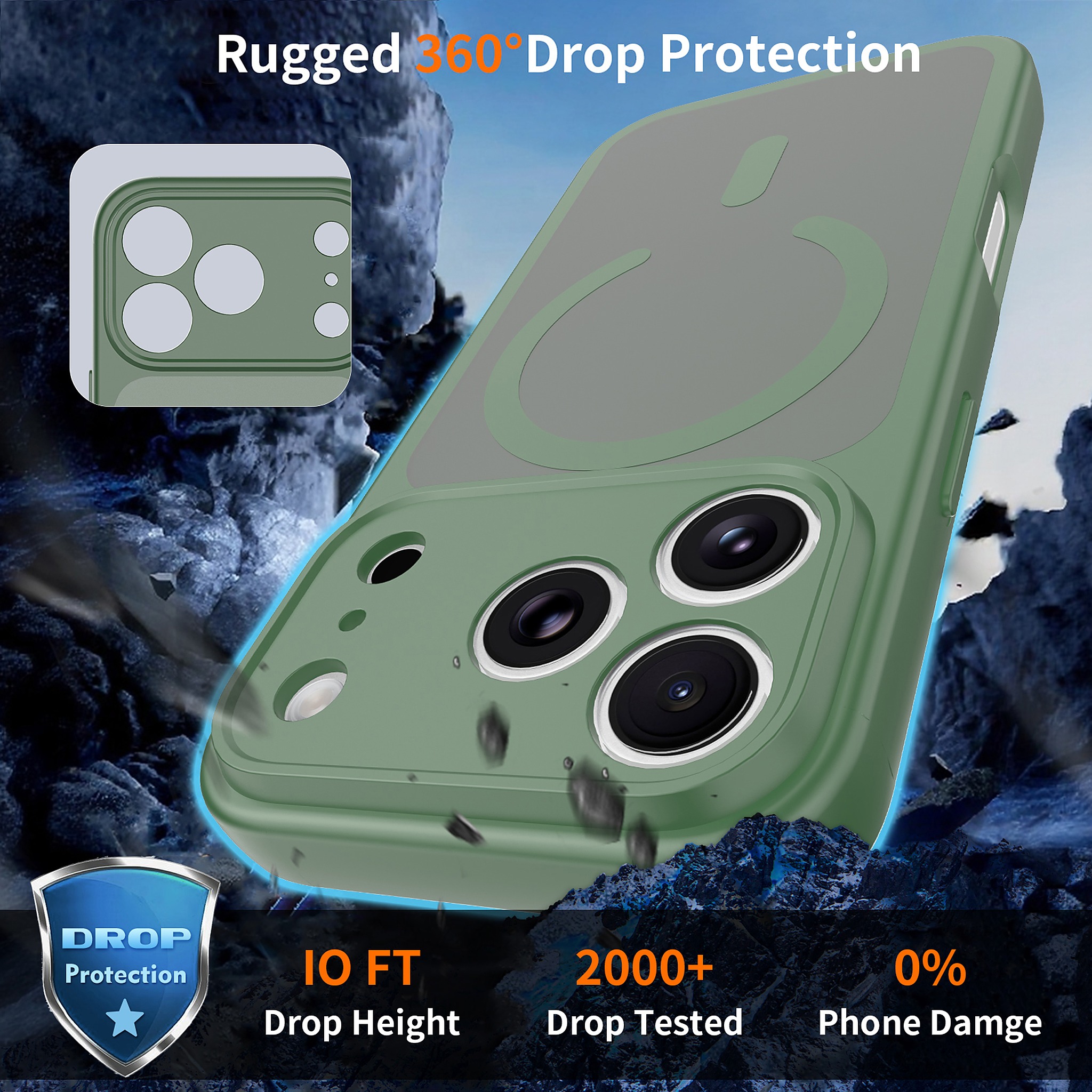 SendaFit Precise-Cutout Matte Skin-Feel MagSafe Case for iPhone 18 Pro detail 12