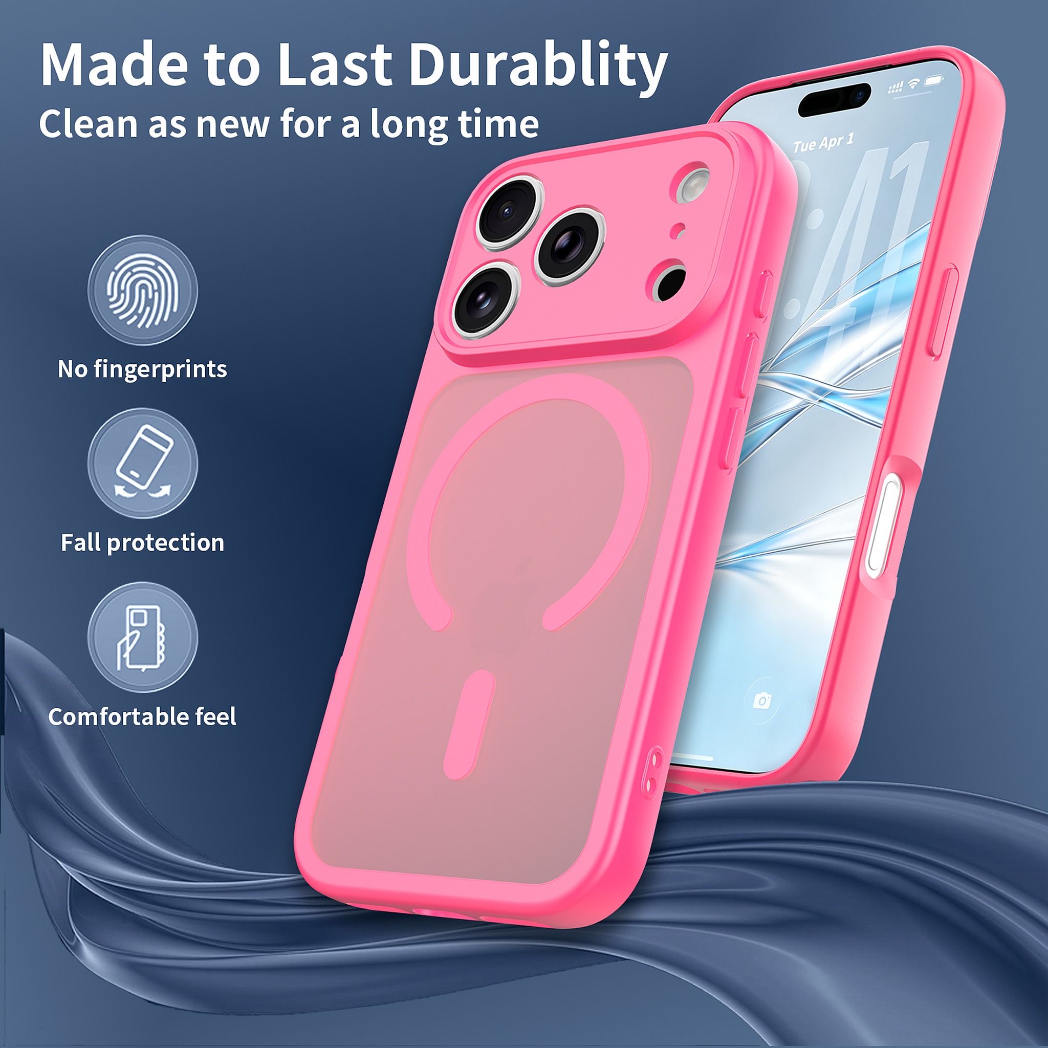 SendaFit Precise-Cutout Matte Skin-Feel MagSafe Case for iPhone 18 Pro detail 19