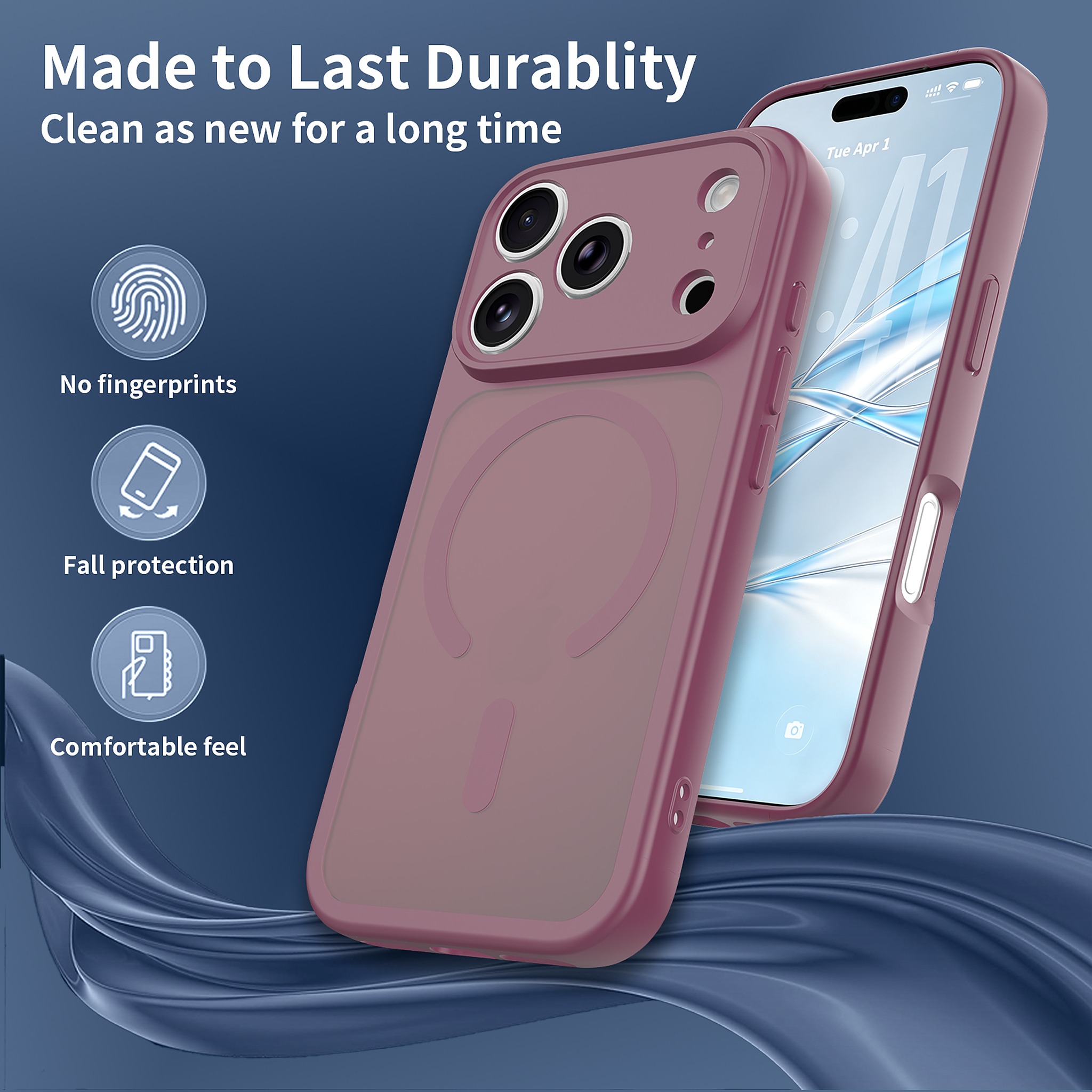 SendaFit Precise-Cutout Matte Skin-Feel MagSafe Case for iPhone 18 Pro detail 26