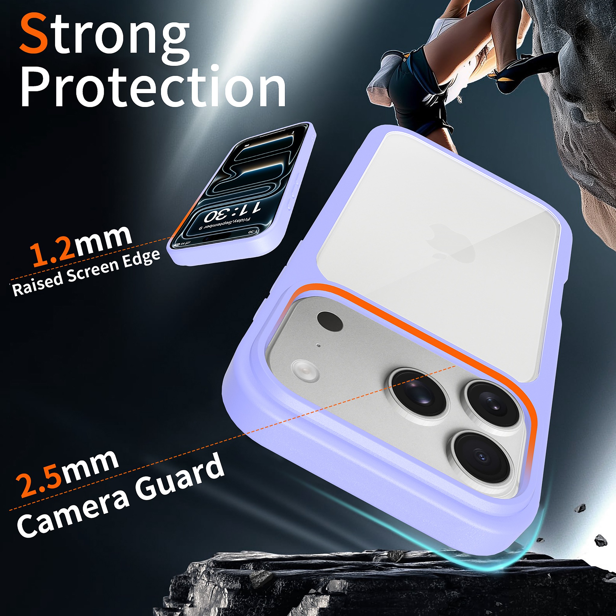 SendaFit Clear Two-in-One Case for iPhone 17 Pro & 18 Pro detail 4