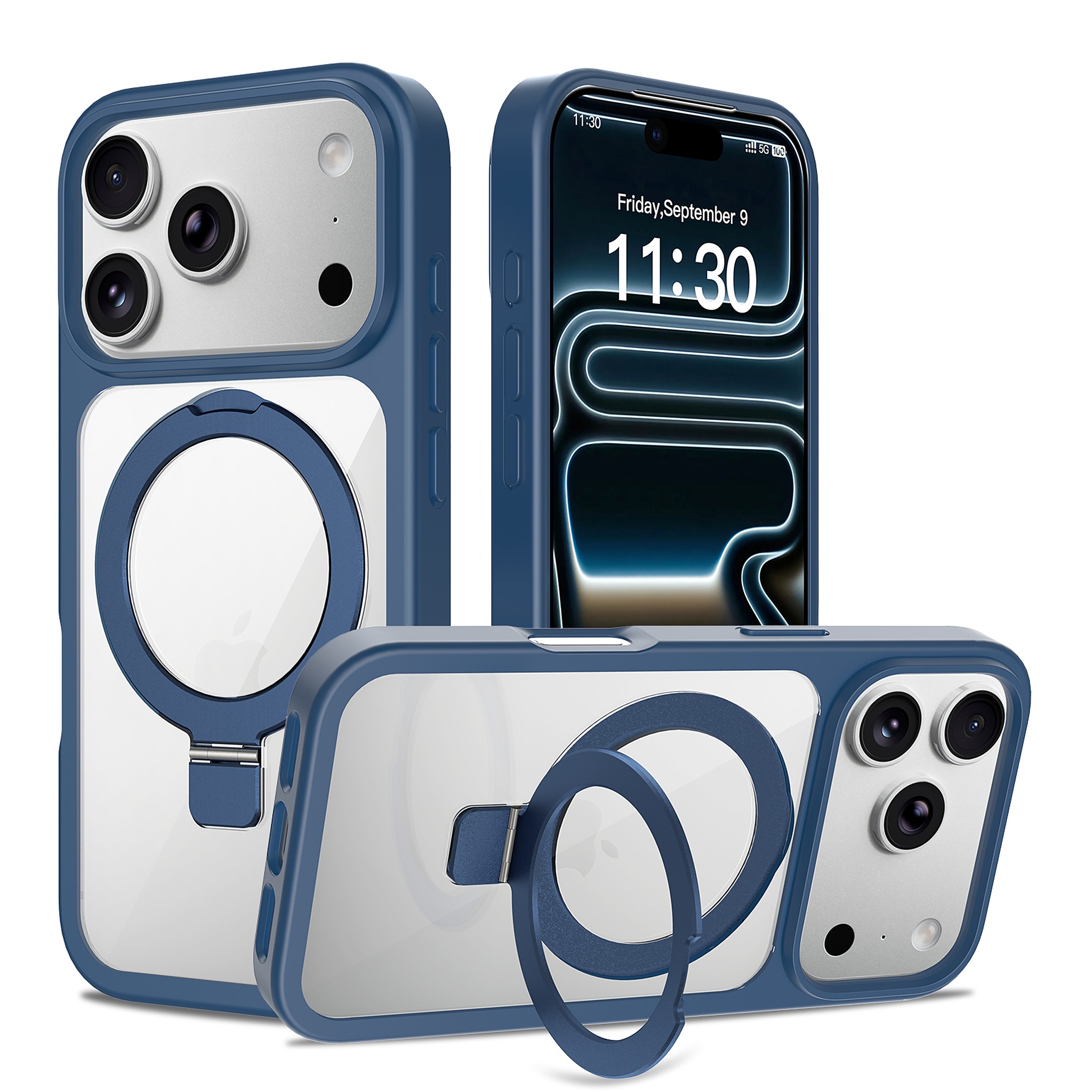 SendaFit Clear Racket-Stand Case for iPhone 18 Pro (Fits iPhone 17 Pro) - Royal Blue