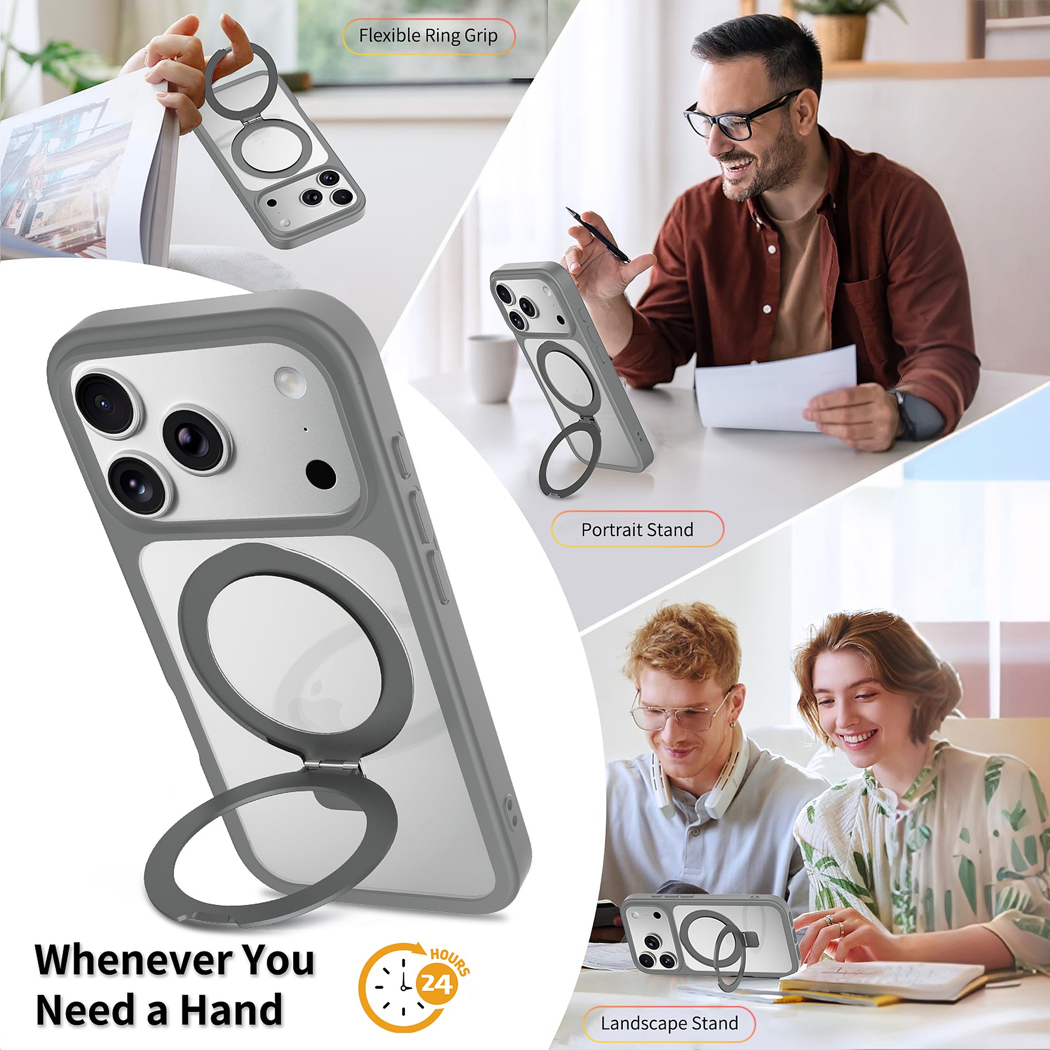 SendaFit Clear Racket-Stand Case for iPhone 17 Pro & 18 Pro detail 10