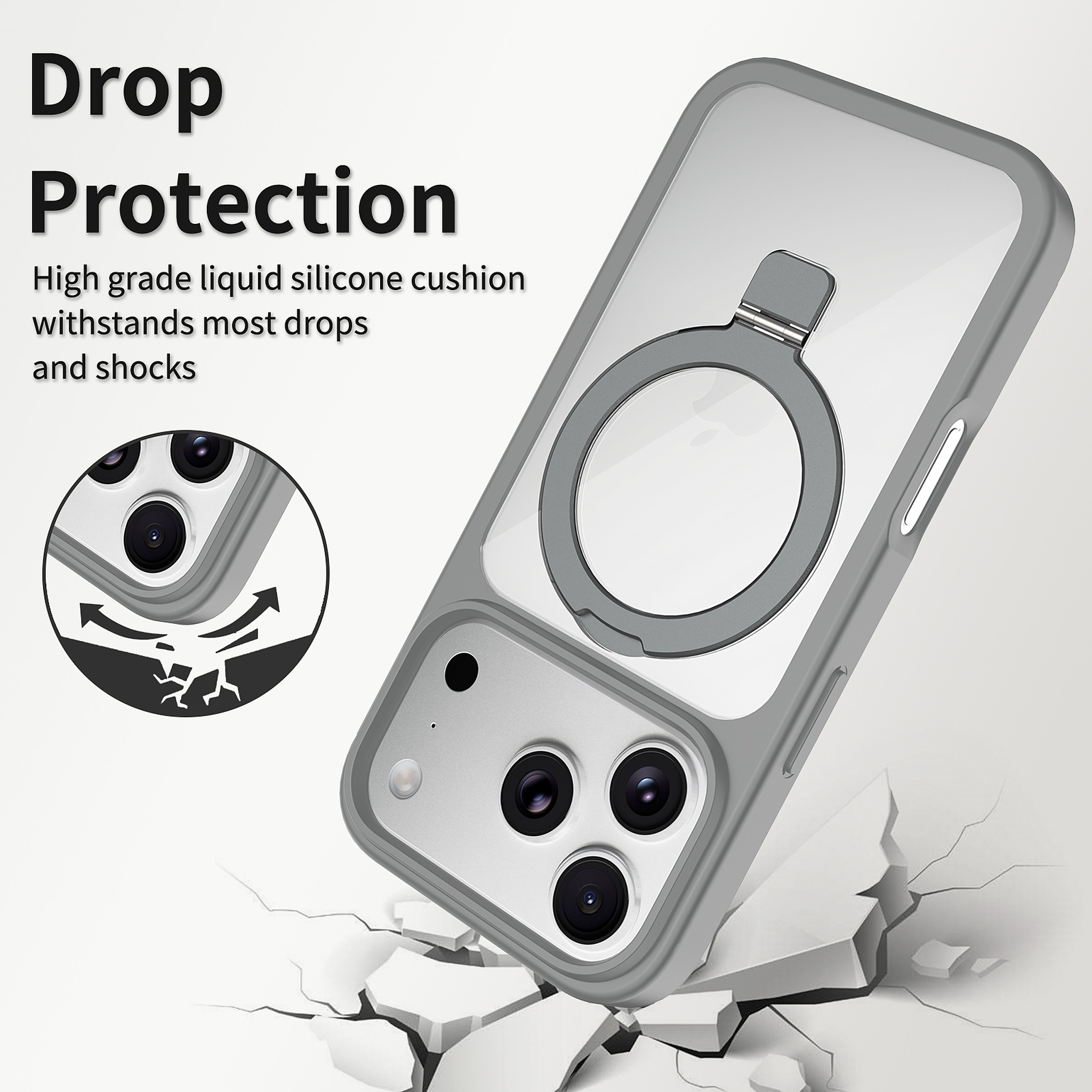 SendaFit Clear Racket-Stand Case for iPhone 17 Pro & 18 Pro detail 2