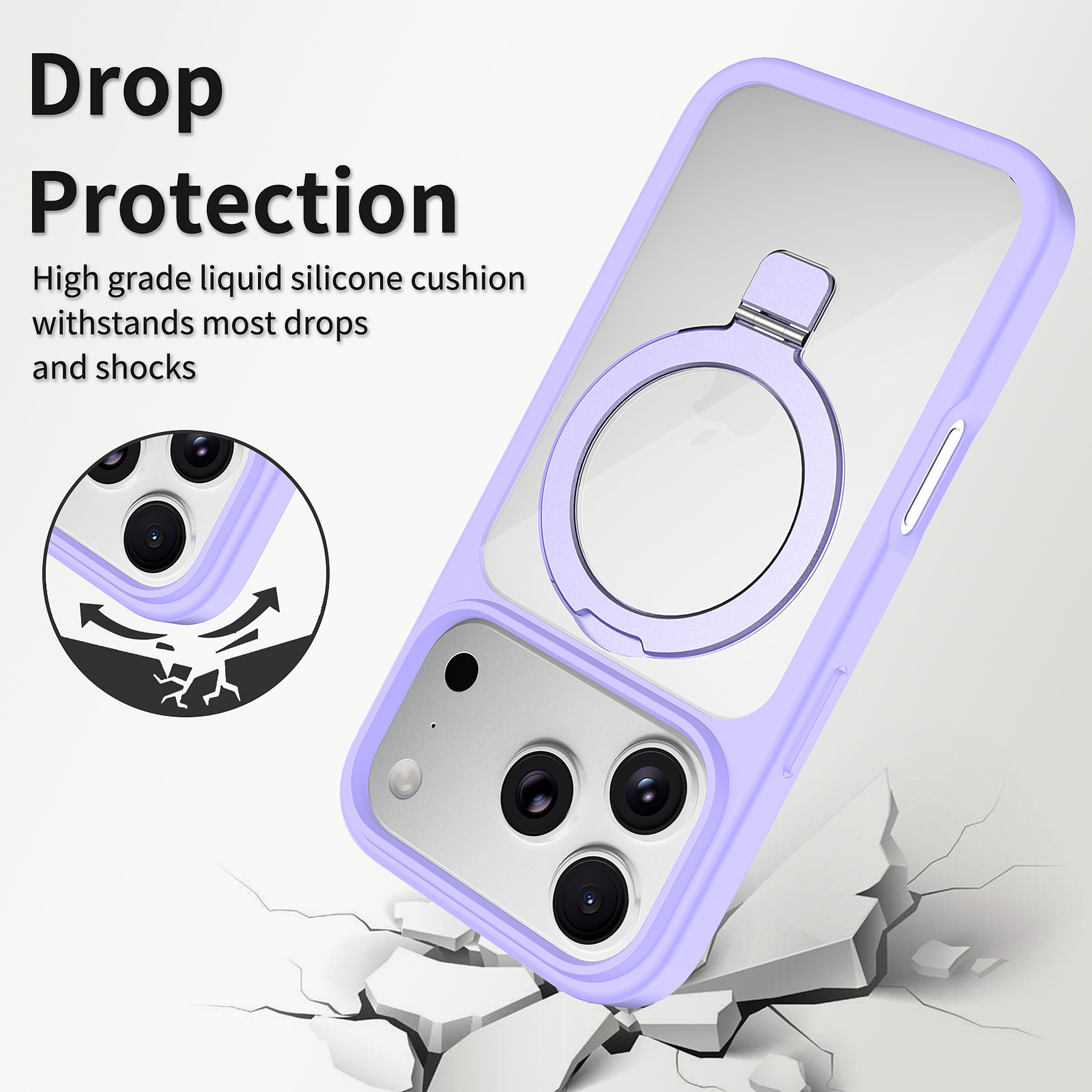 SendaFit Clear Racket-Stand Case for iPhone 17 Pro & 18 Pro detail 4