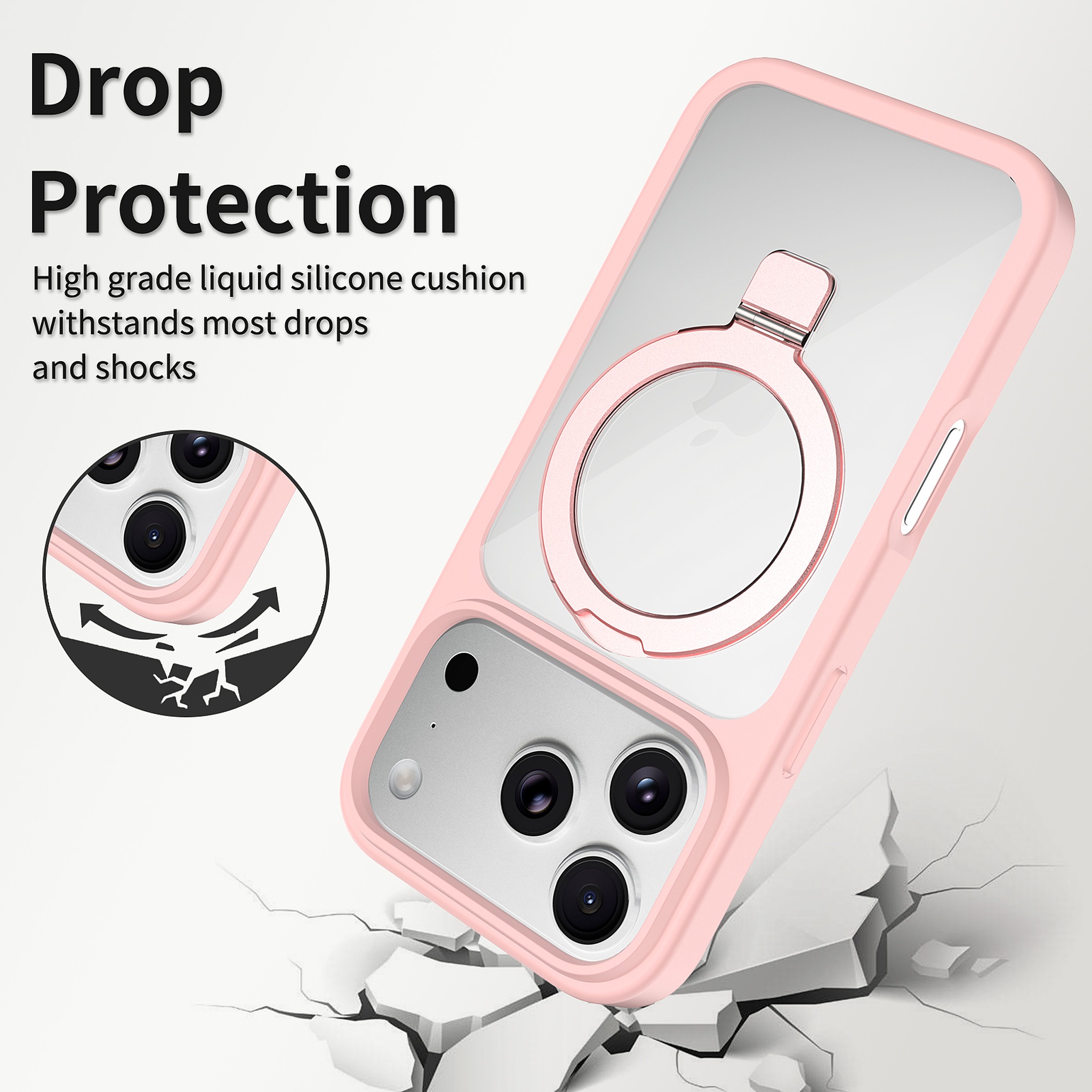 SendaFit Clear Racket-Stand Case for iPhone 17 Pro & 18 Pro detail 6