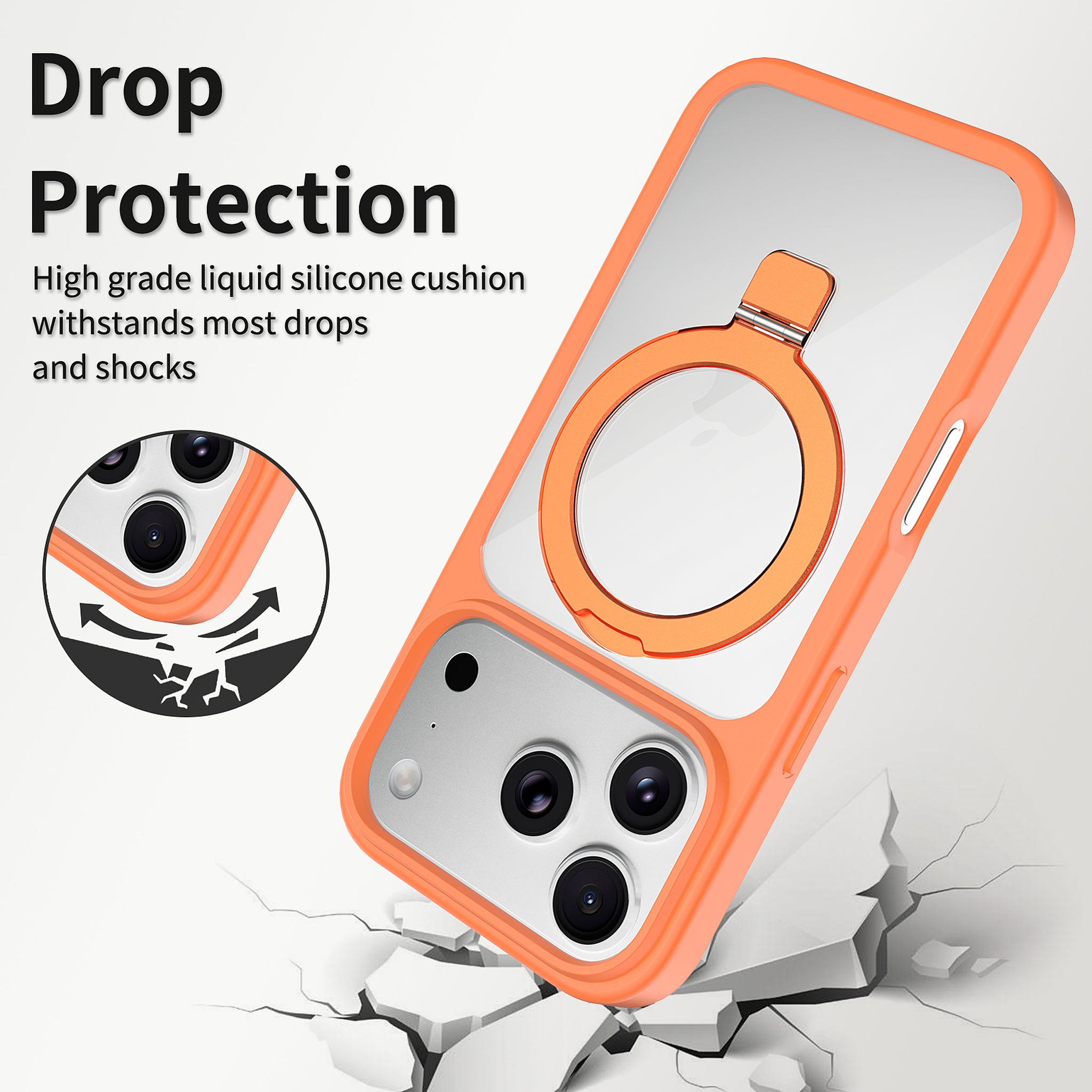 SendaFit Clear Racket-Stand Case for iPhone 17 Pro & 18 Pro detail 7